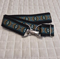 KF Clothing Black / Teal Ribbon Belt 1.5"