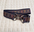 KF Clothing Navy Diamond Ribbon Belt 1.5"