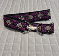 KF Clothing Black / Purple Ribbon Belt 1.5"