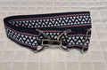 KF Clothing Navy Triangle Ribbon Belt 1.5"