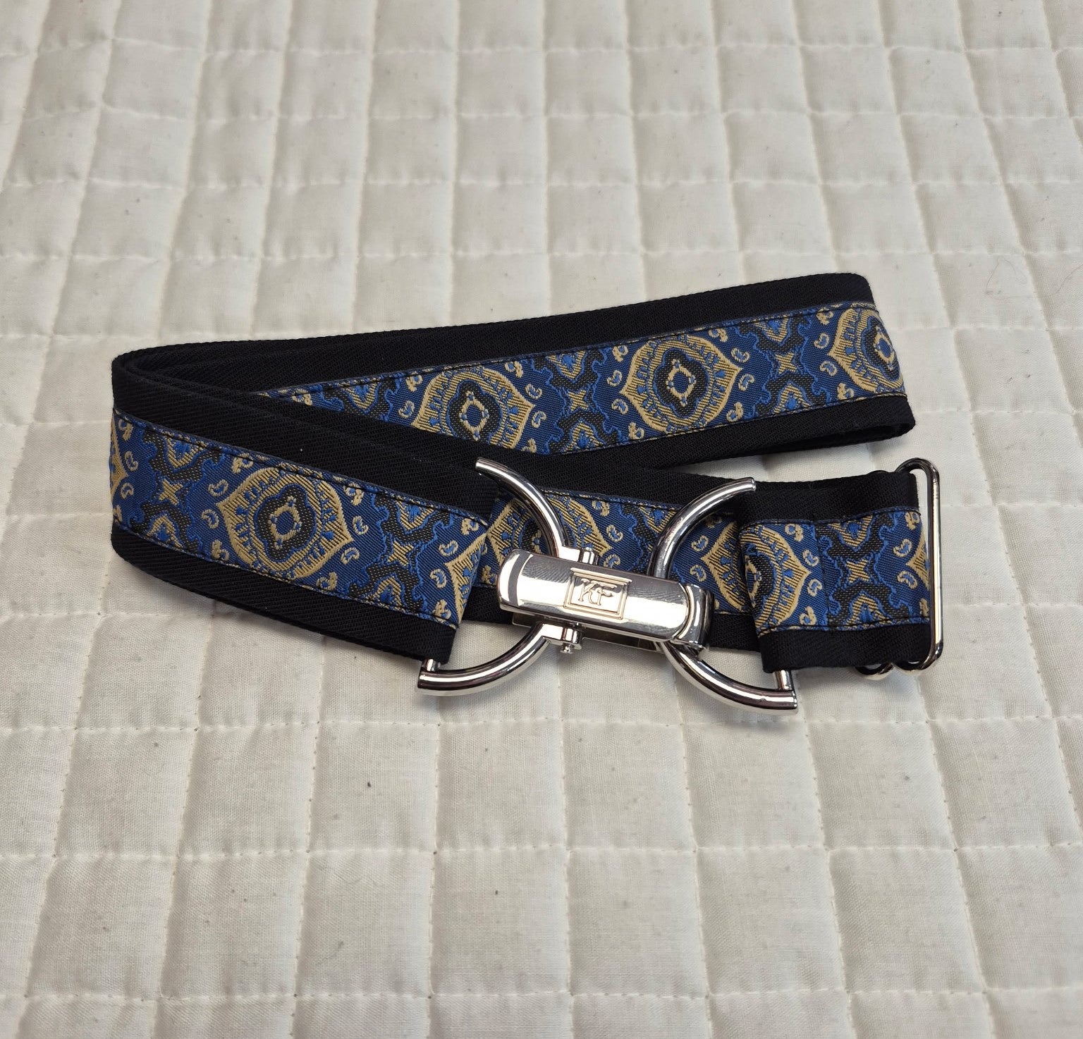 KF Clothing Navy / Tan Ribbon Belt 1.5"