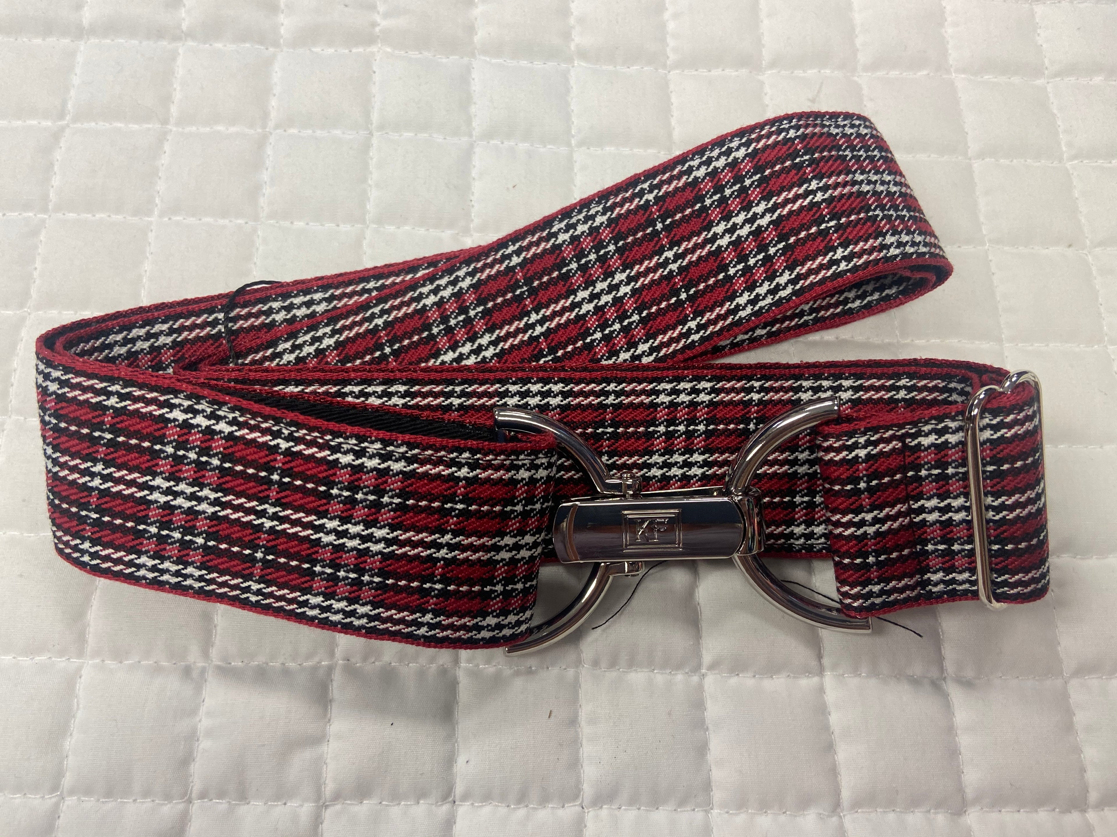 KF Clothing Red Plaid Ribbon Belt 1.5"