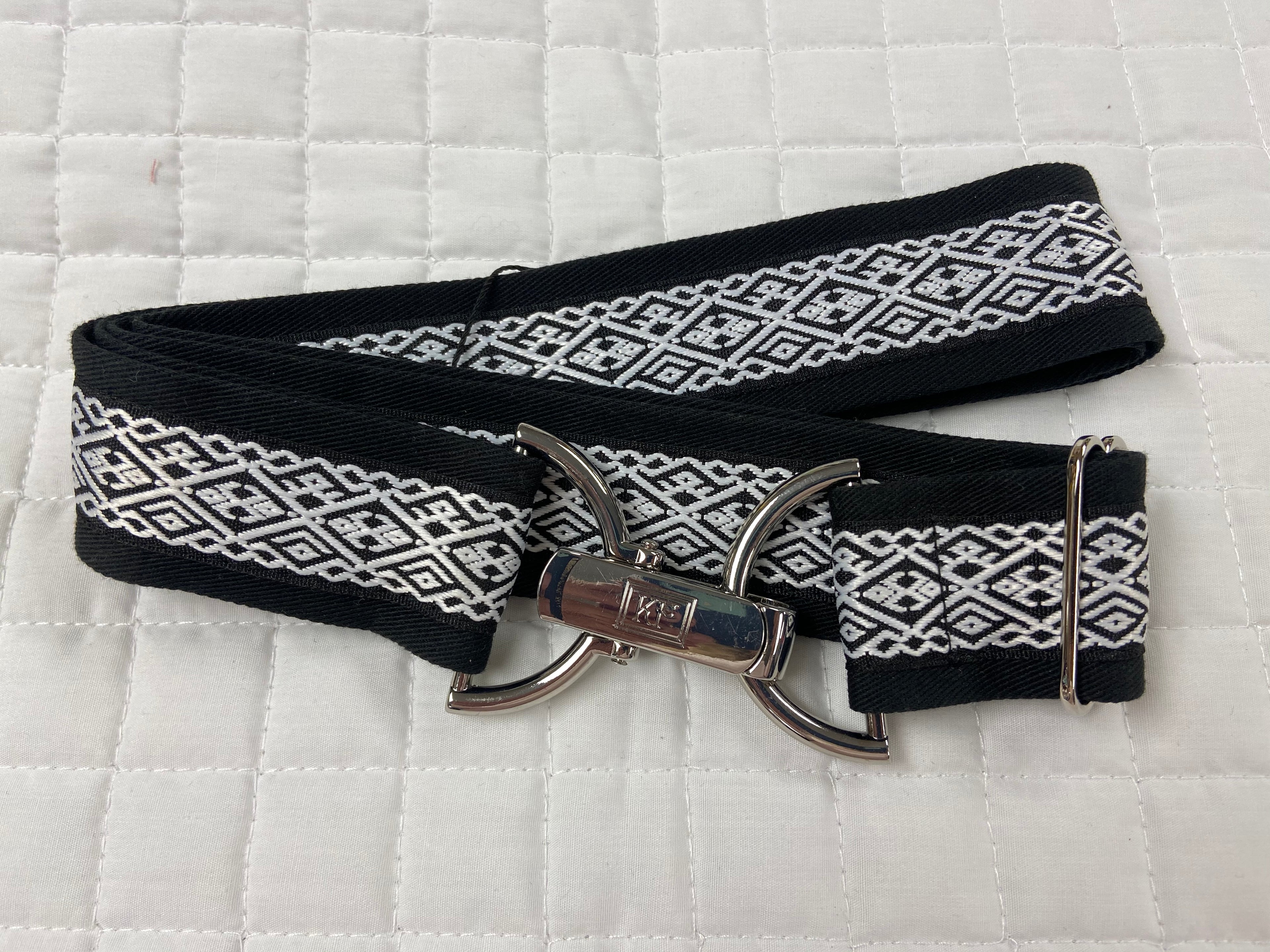KF Clothing Black Diamond Ribbon Belt 1.5"