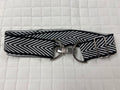 KF Clothing Black and White Arrow Elastic Ribbon Belt 1.5"
