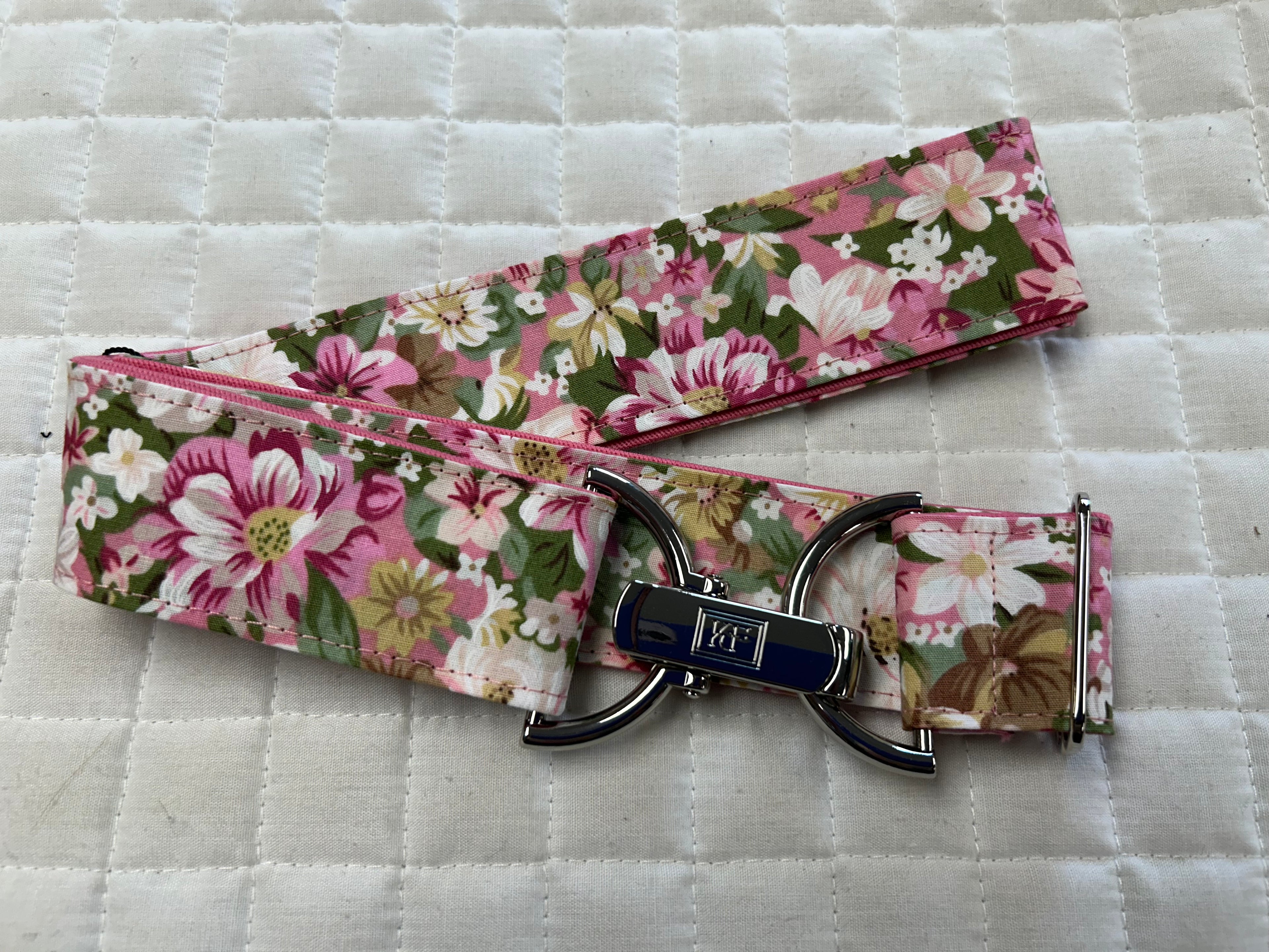 KF Clothing Pink Blossom Ribbon Belt 1.5"