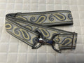 KF Clothing Grey / Gold Paisley Ribbon Belt 1.5"