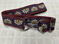KF Clothing Burgundy Daisy Ribbon Belt 1.5"