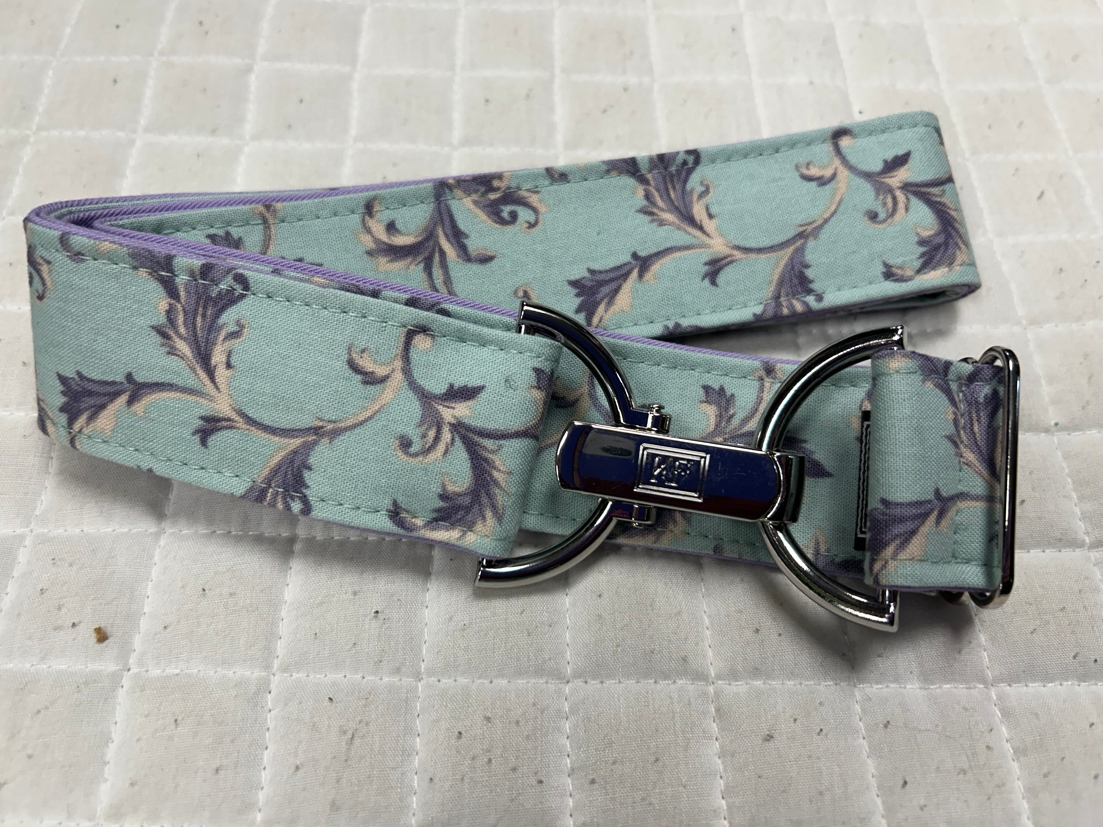 KF Clothing Mint Acanthus Ribbon Belt 1.5"