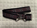 KF Clothing Burgundy Medallions Ribbon Belt 1.5"