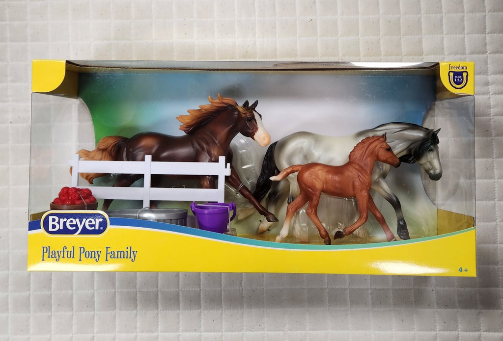 Playful Pony Horse Family