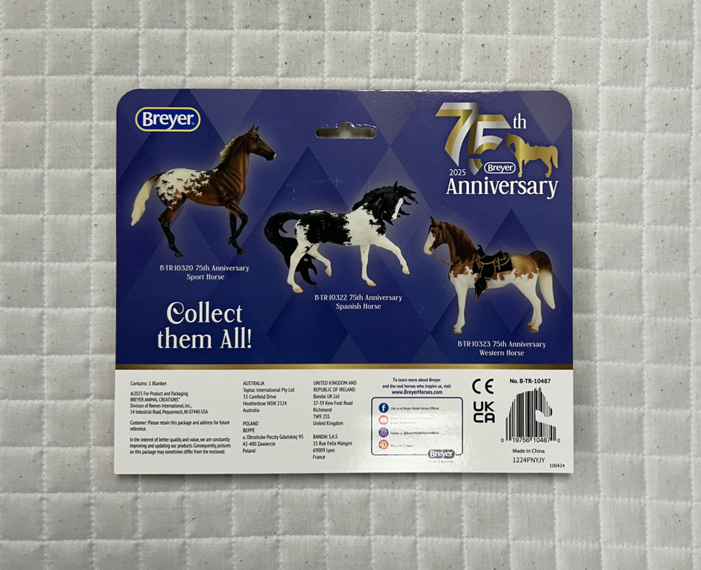 Breyer 75th Anniversary Blue Blanket Cooler