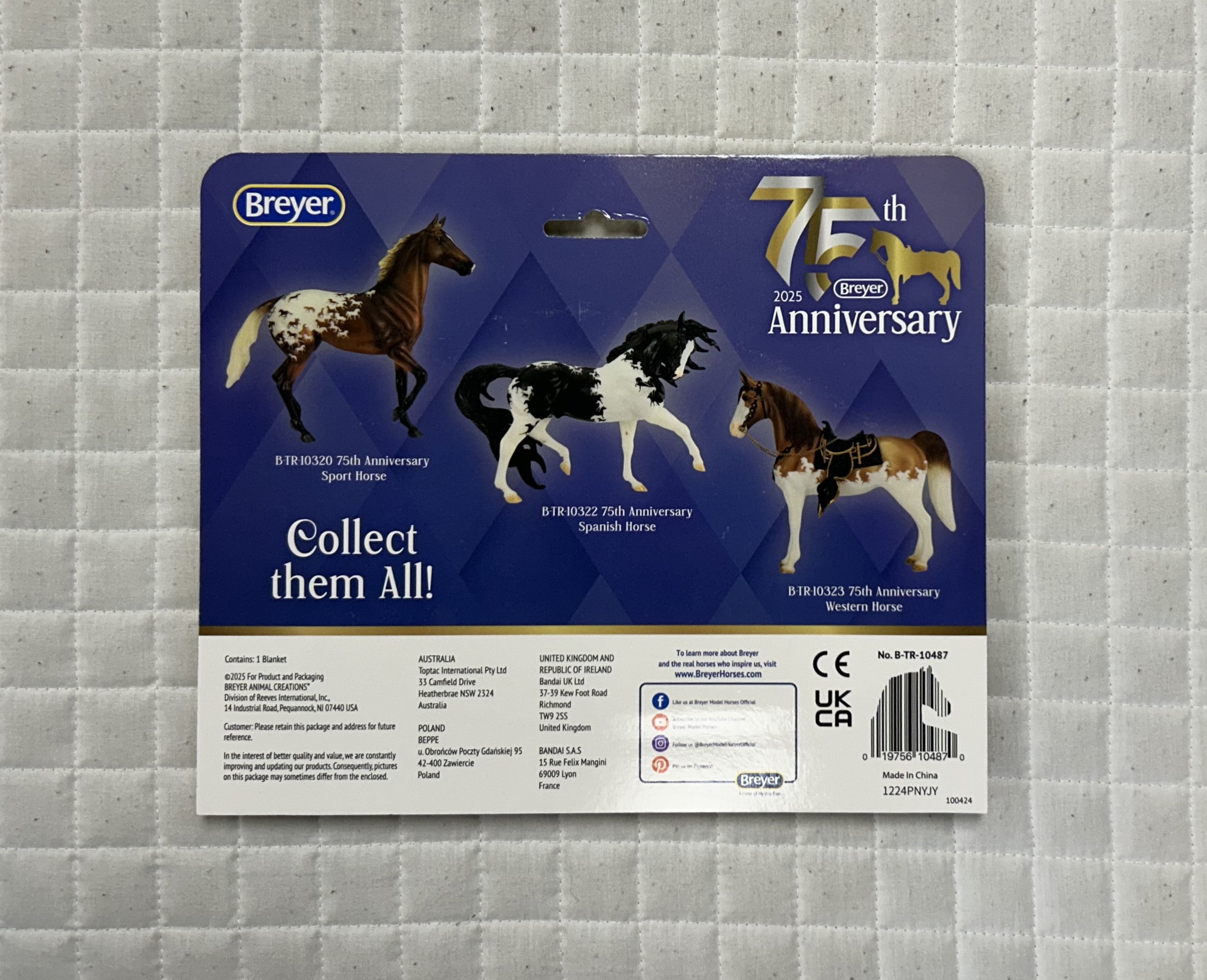 Breyer 75th Anniversary Blue Blanket Cooler