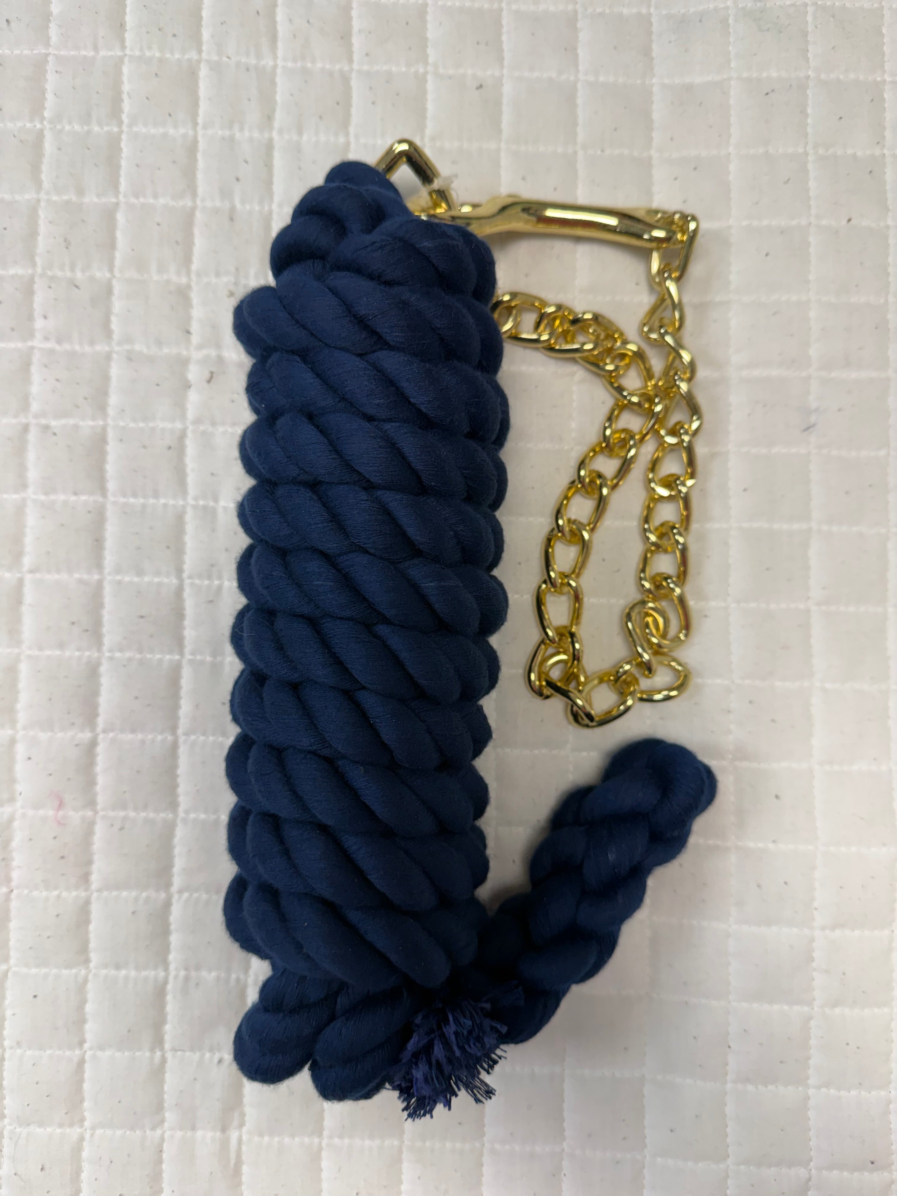 Heavy Cotton Lead Rope w Chain