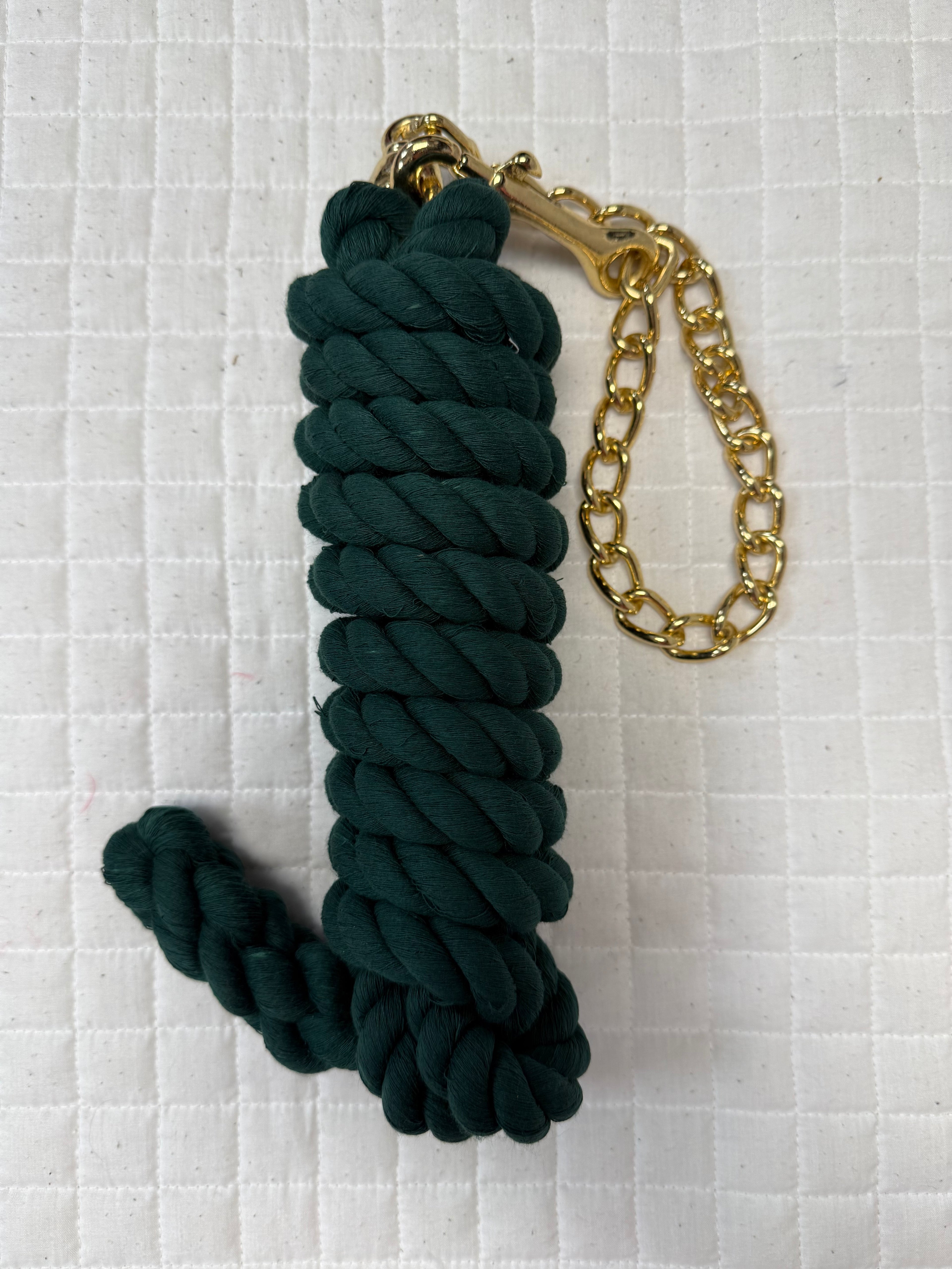 Heavy Cotton Lead Rope w Chain