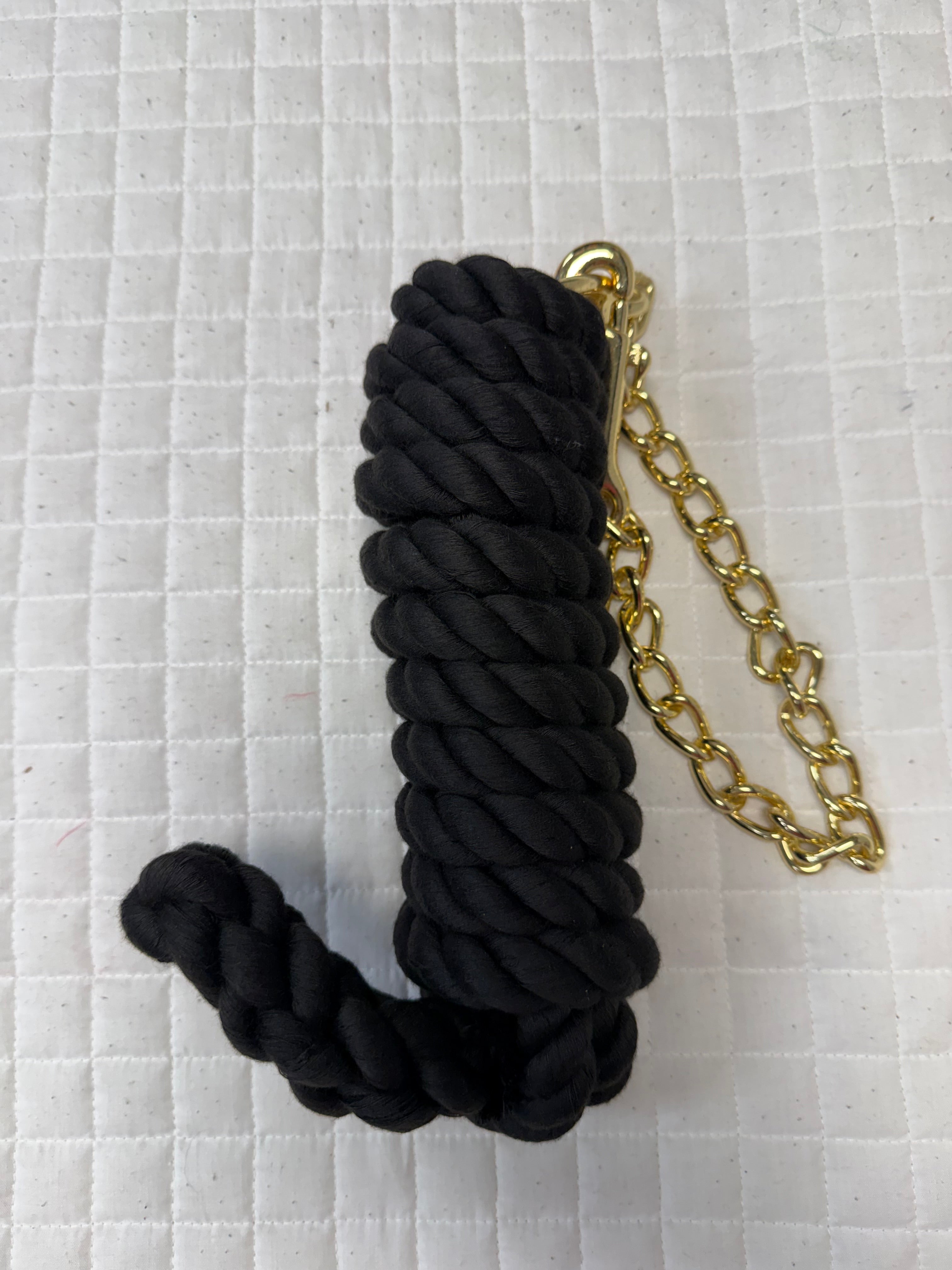 Heavy Cotton Lead Rope w Chain