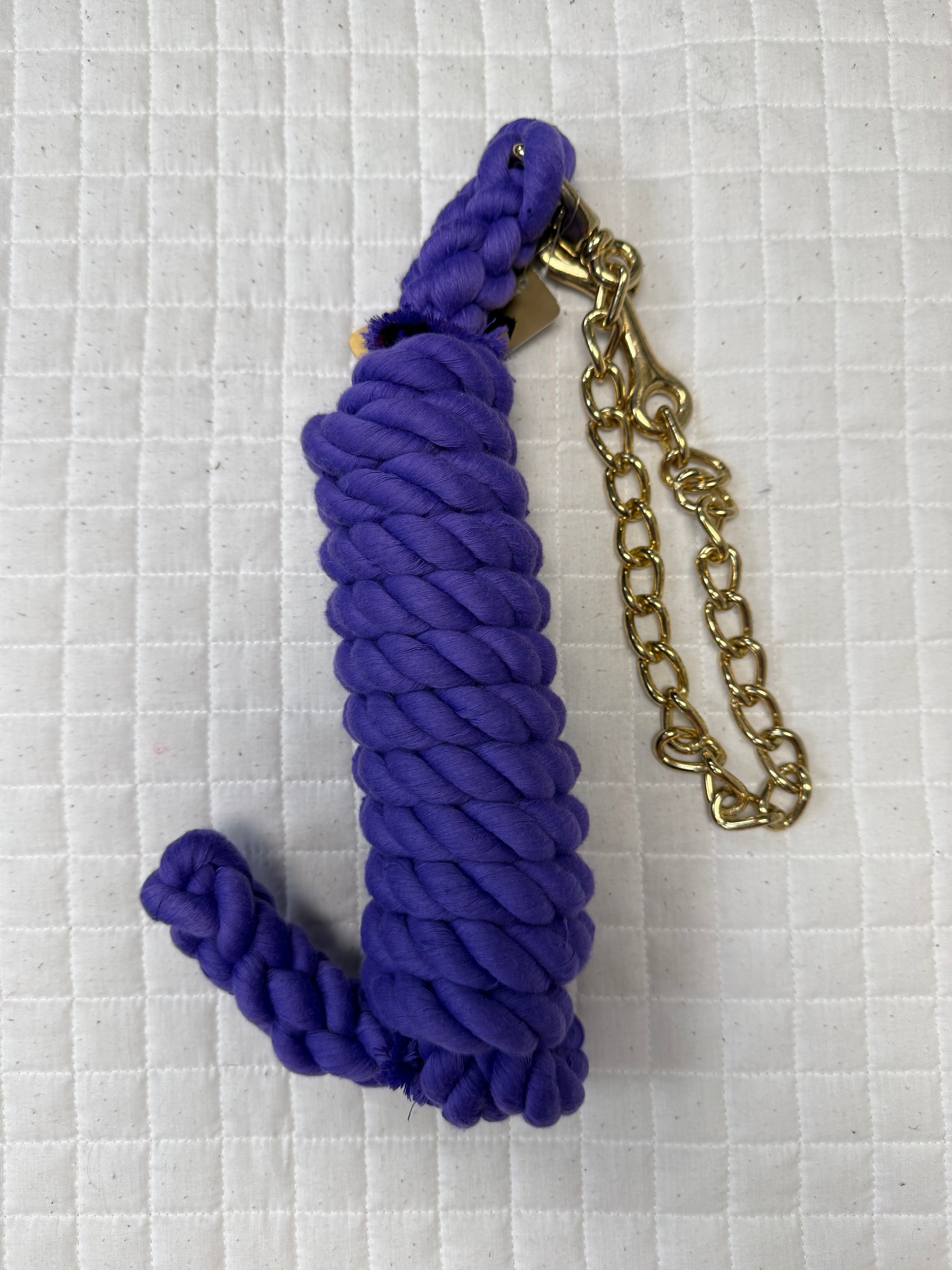 Heavy Cotton Lead Rope w Chain