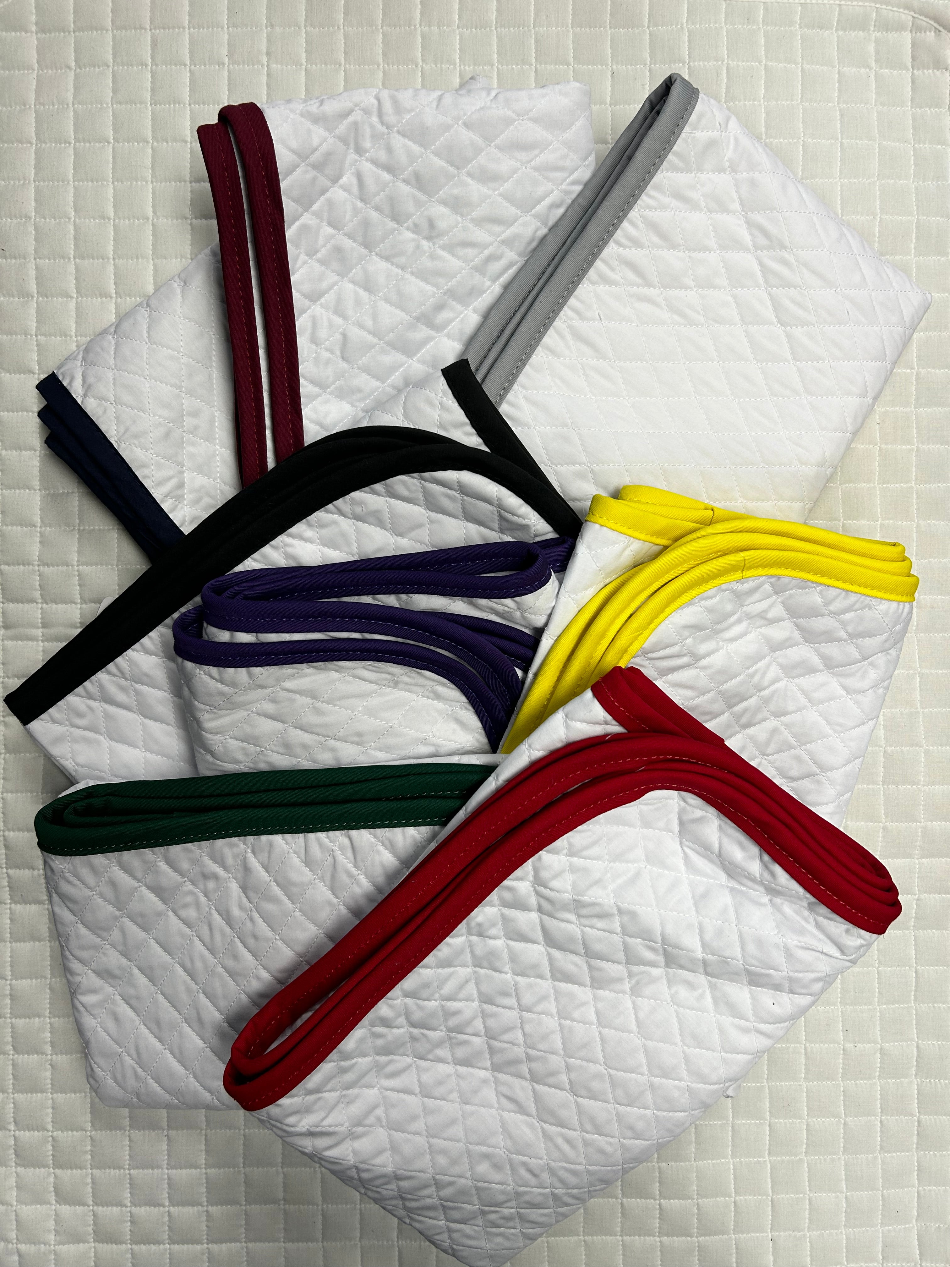 White w Colored Trim Baby Pad
