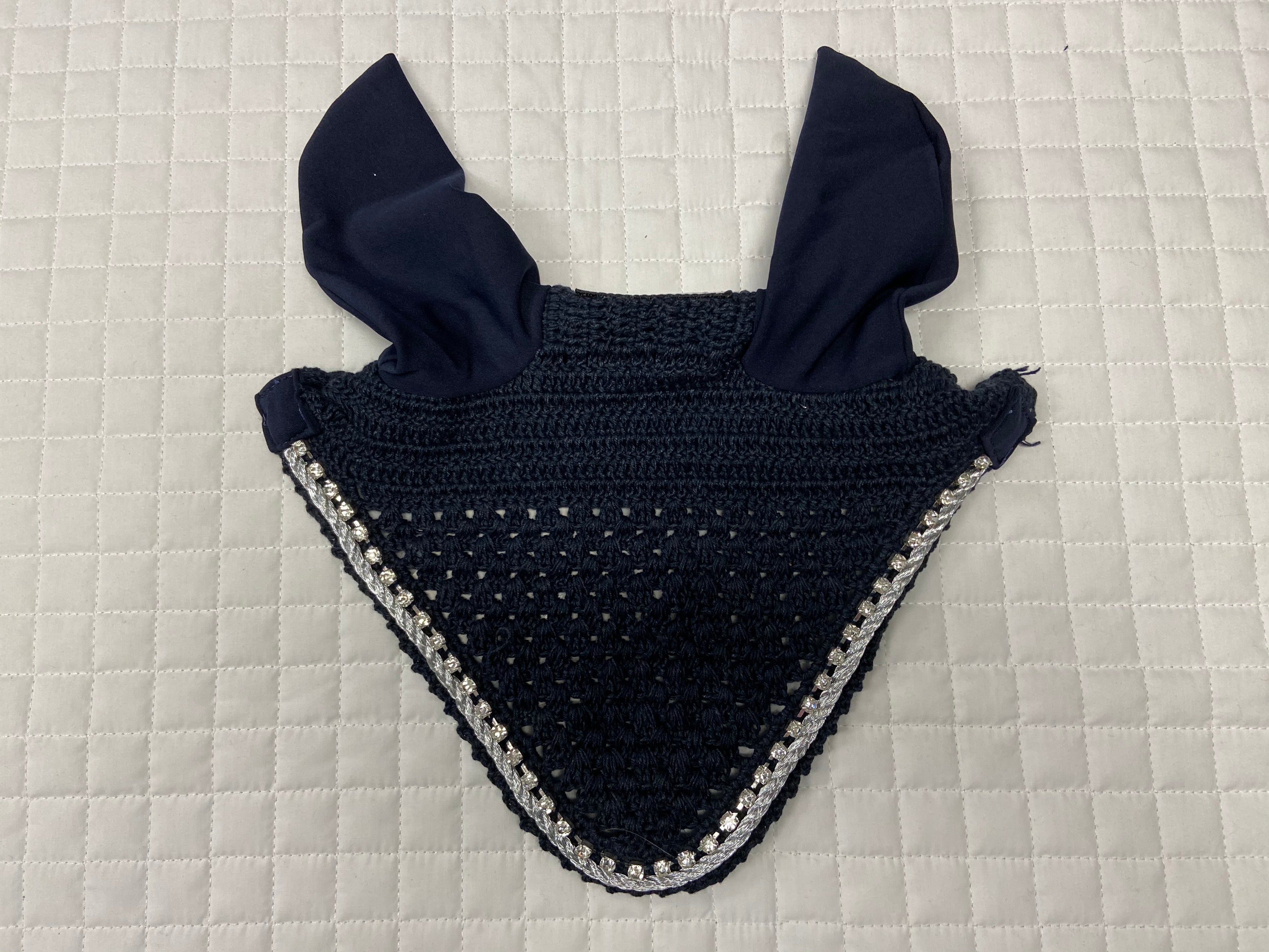 Equine Couture Fly Bonnet w Crystals Horse and Pony