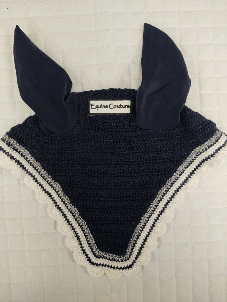 Equine Couture Fly Bonnet w Scalloped Edges