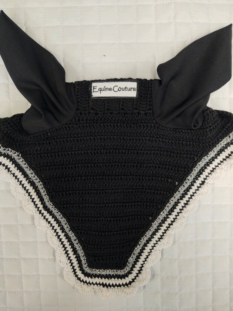 Equine Couture Fly Bonnet w Scalloped Edges