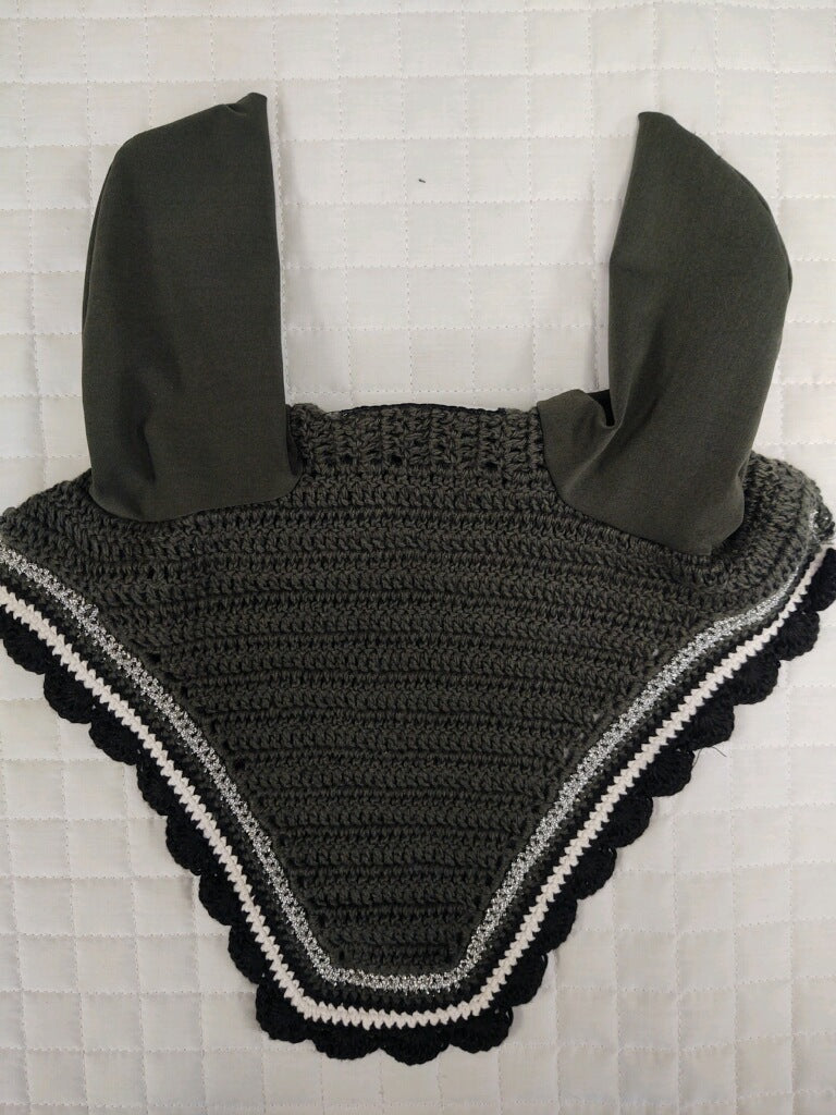 Equine Couture Fly Bonnet w Scalloped Edges