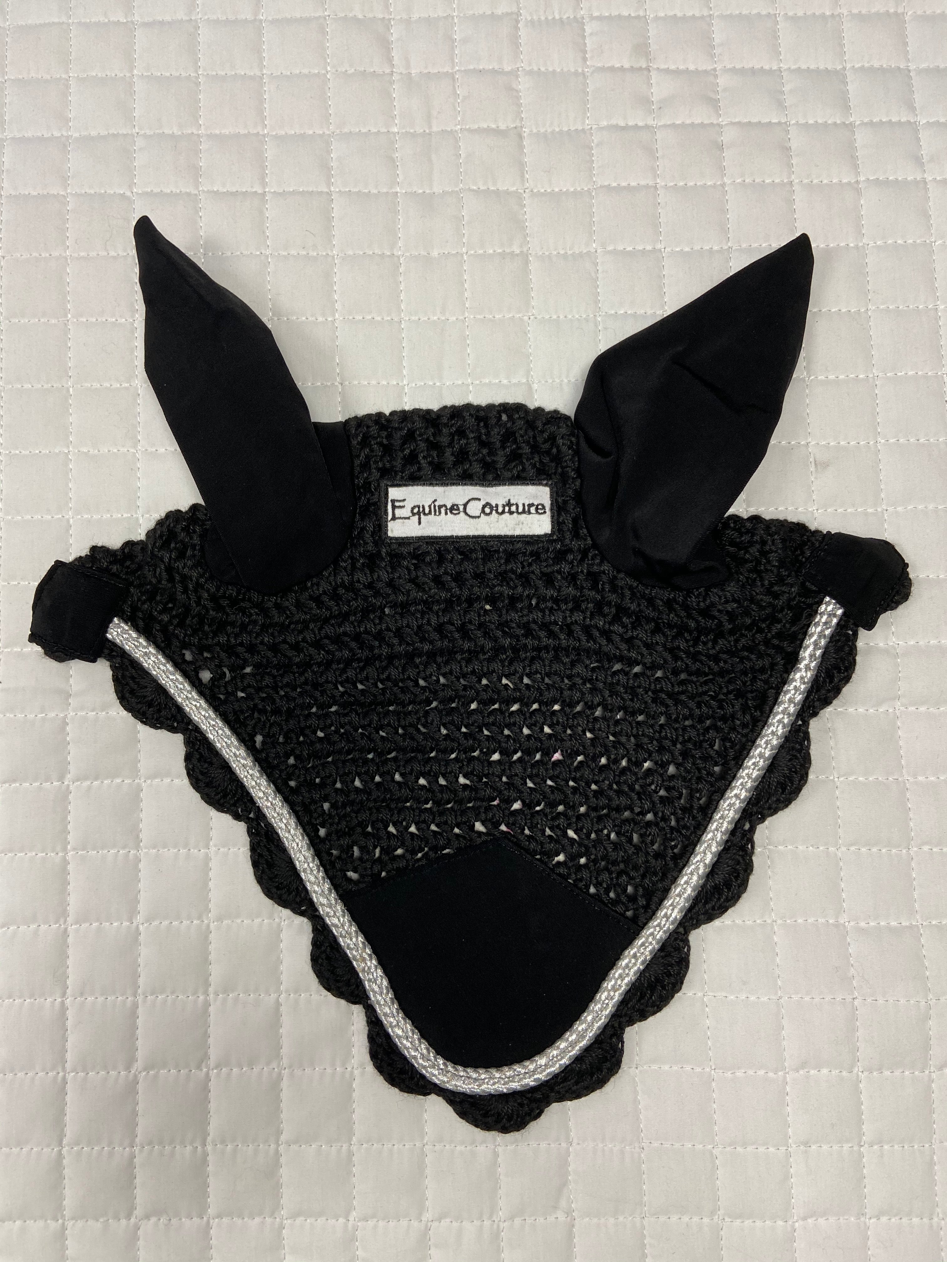 Equine Couture Fly Bonnet with Silver Rope