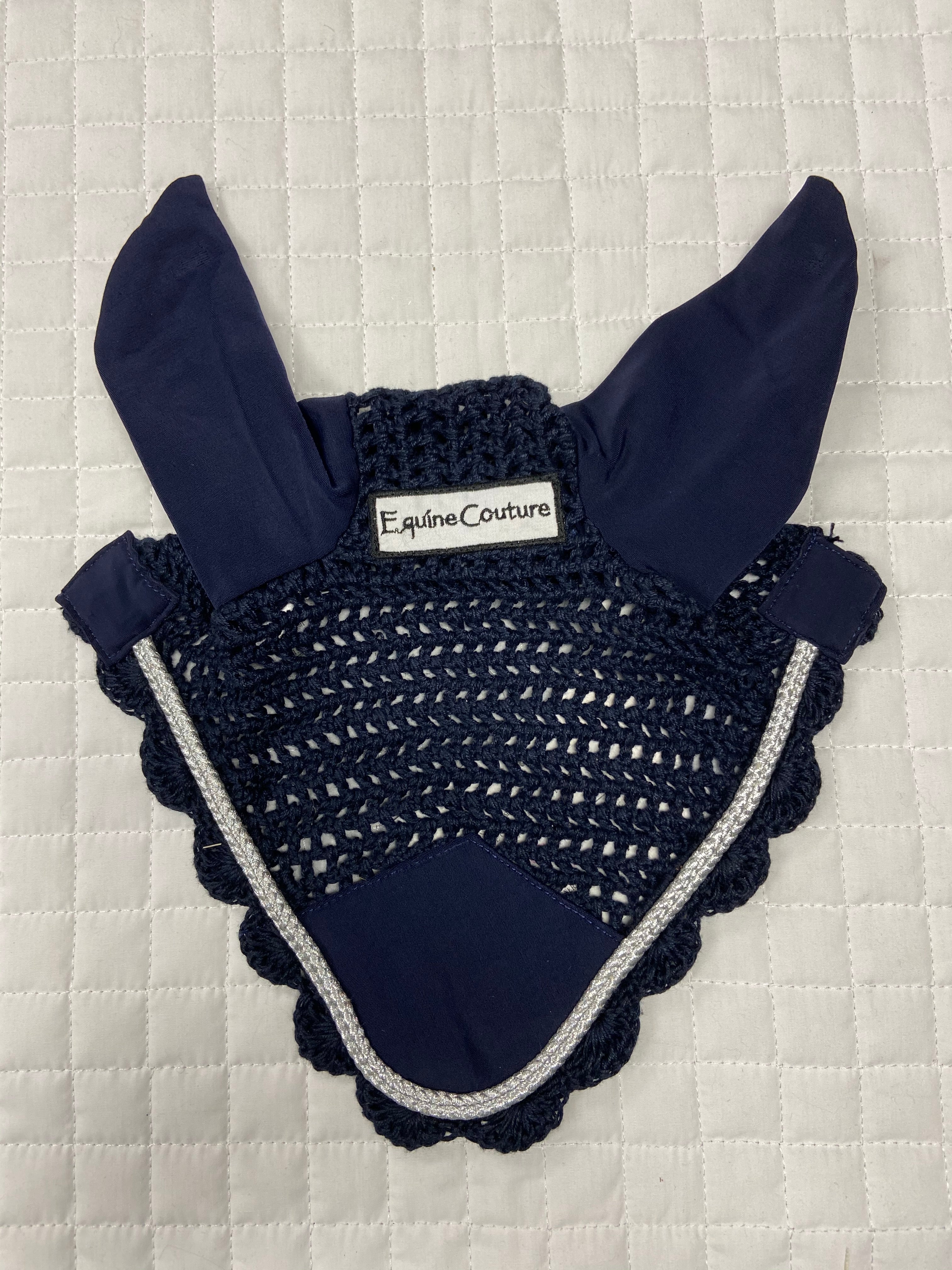 Equine Couture Fly Bonnet with Silver Rope