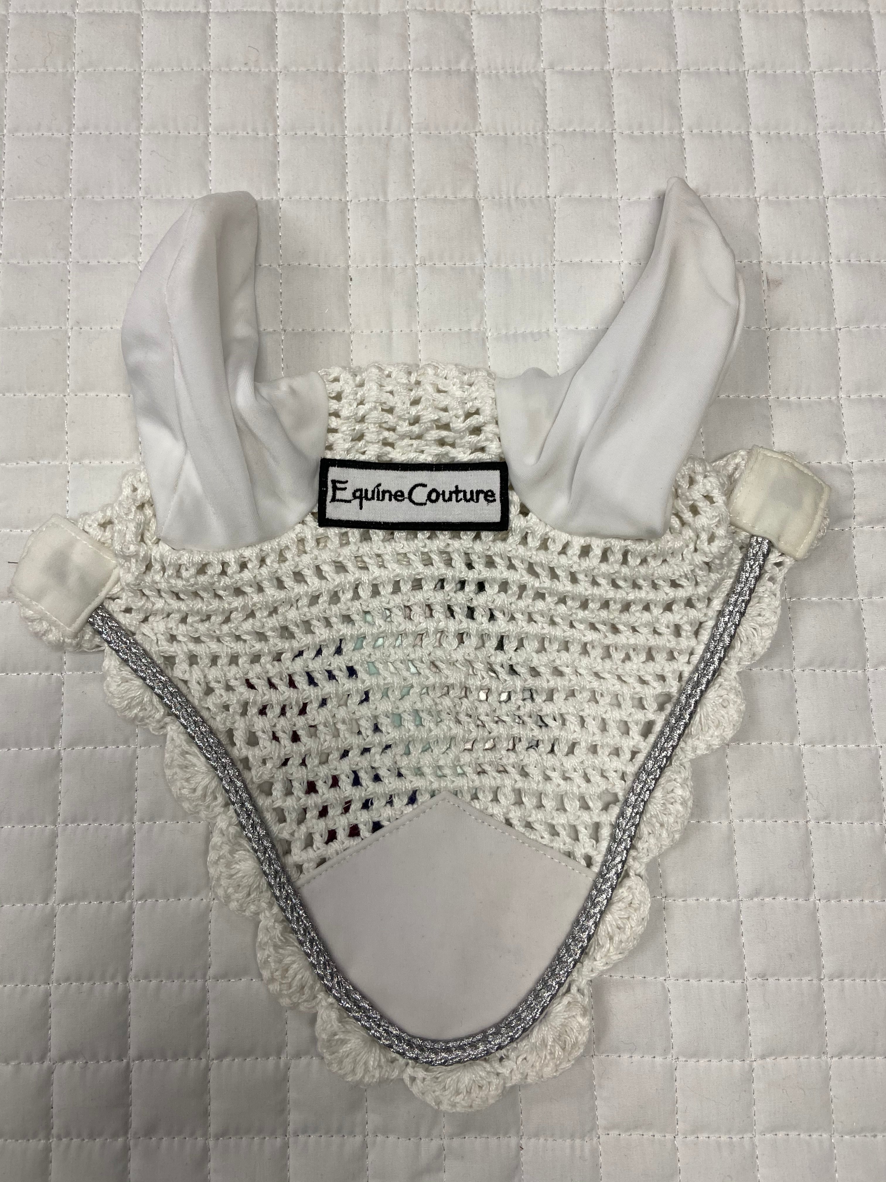 Equine Couture Fly Bonnet with Silver Rope