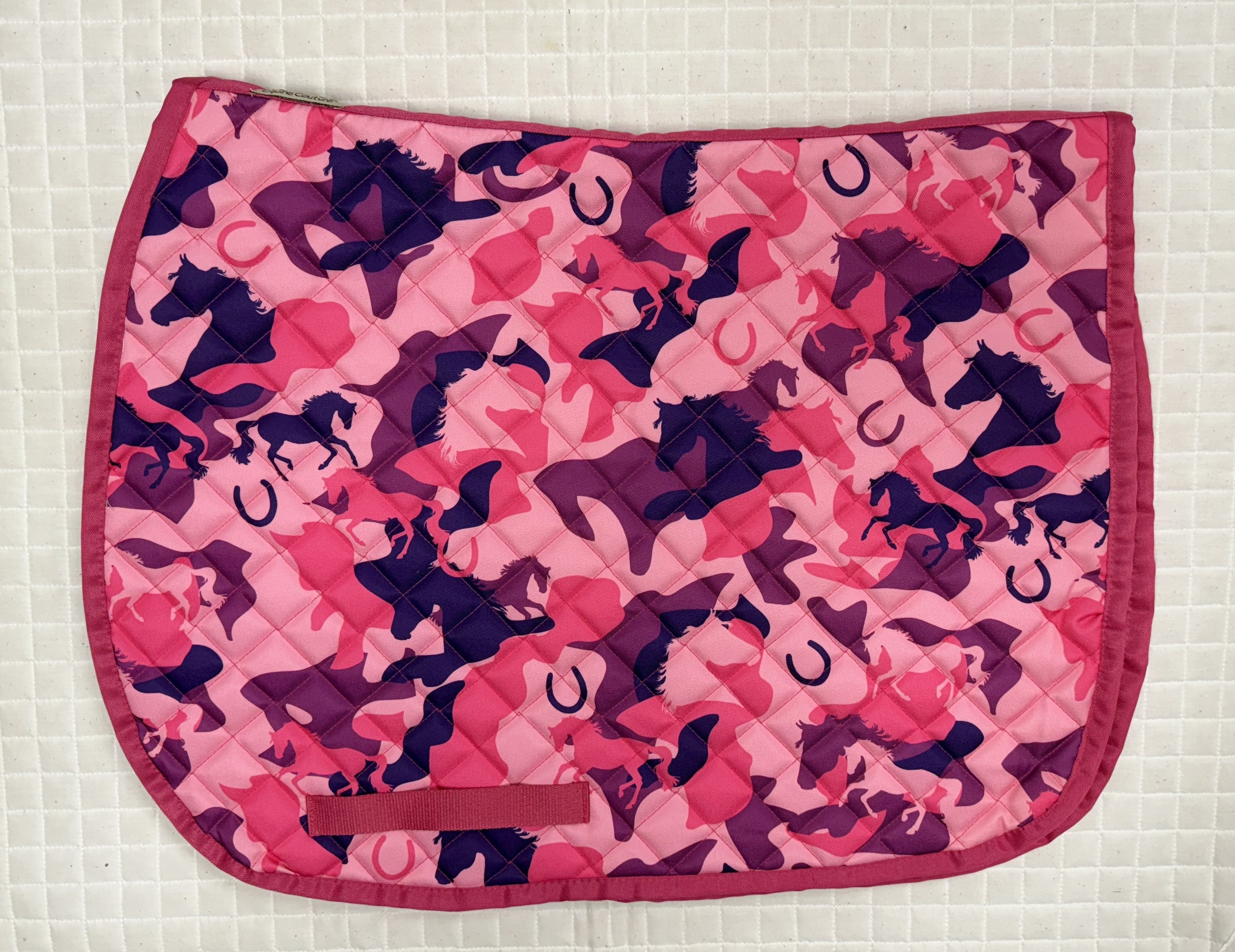 Equine Couture Pink Camo Horses Saddle Pad