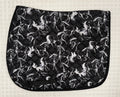 Equine Couture Black Horses Saddle Pad