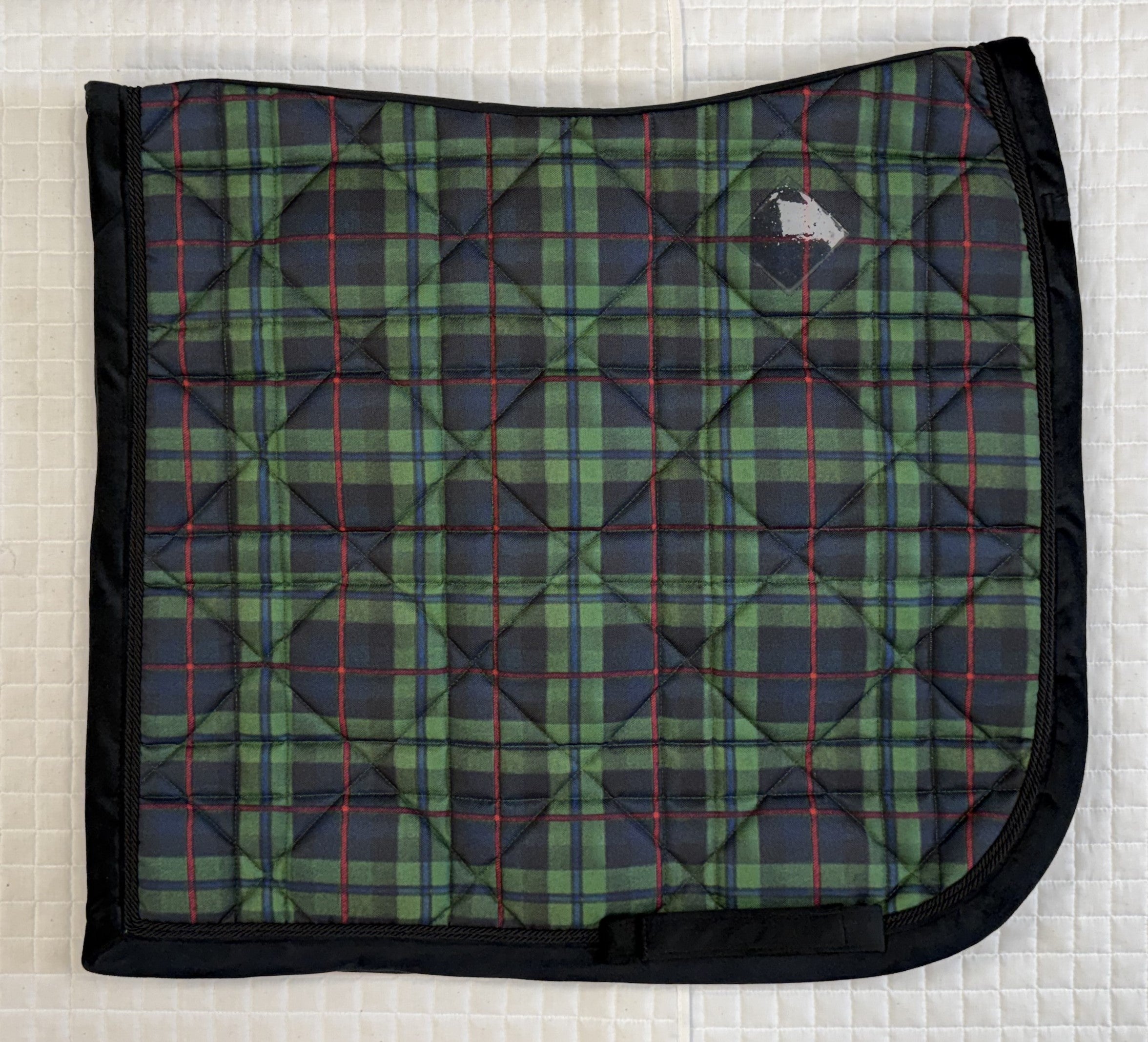 Dapple Bay Plaid Dressage Saddle Pad