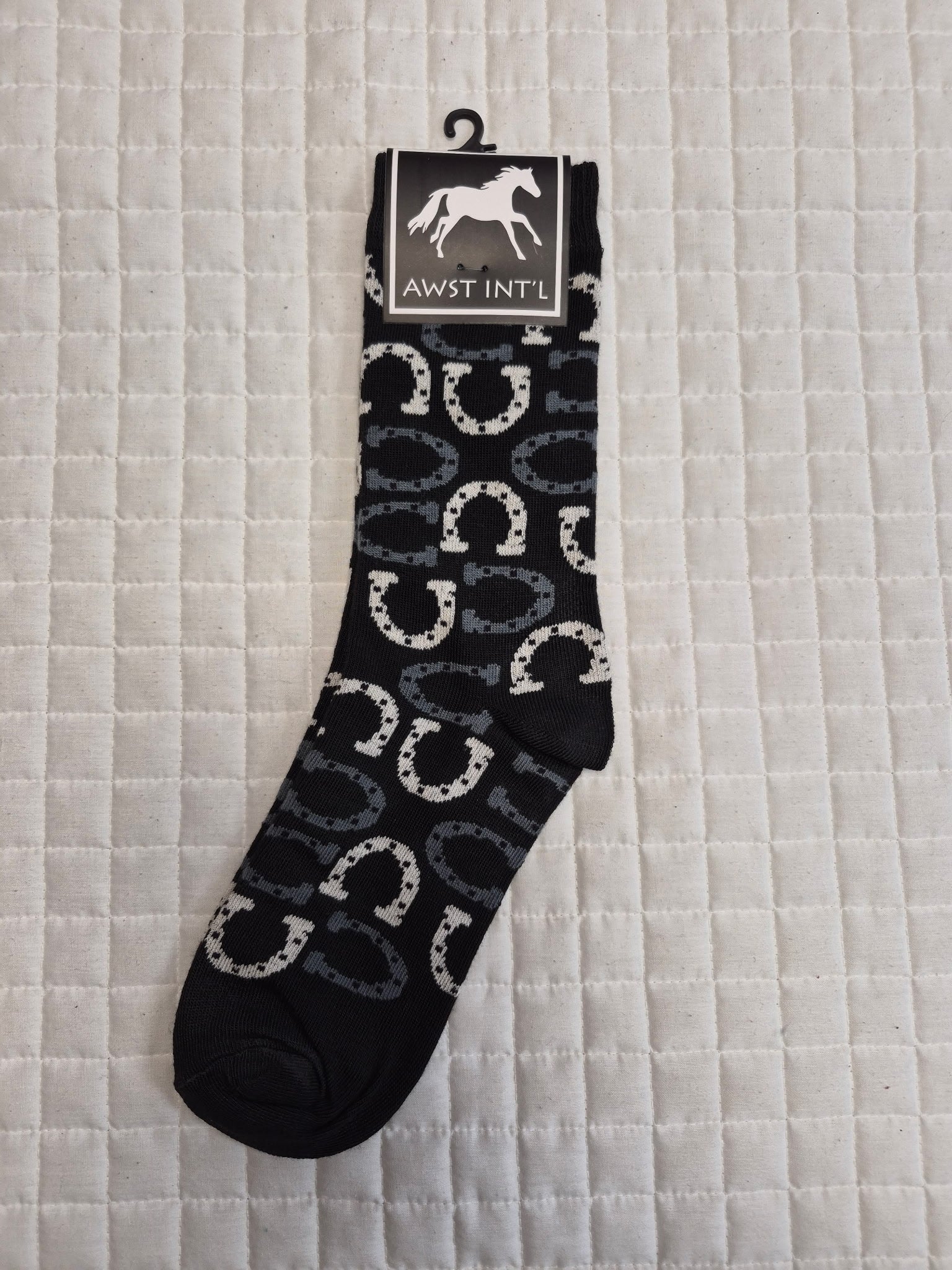 Ladies Lucky Horse Shoes Crew Socks