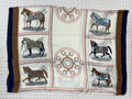100 % Silk Scarf Horses in Blankets