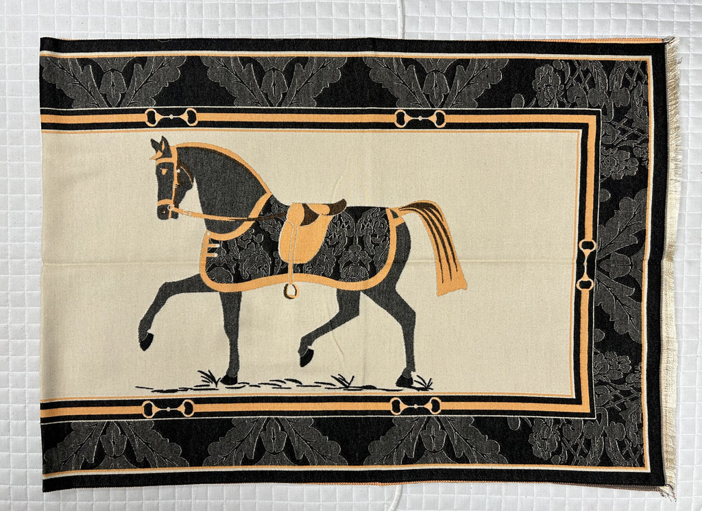 Baroque Horses Acrylic Cashmere Scarf