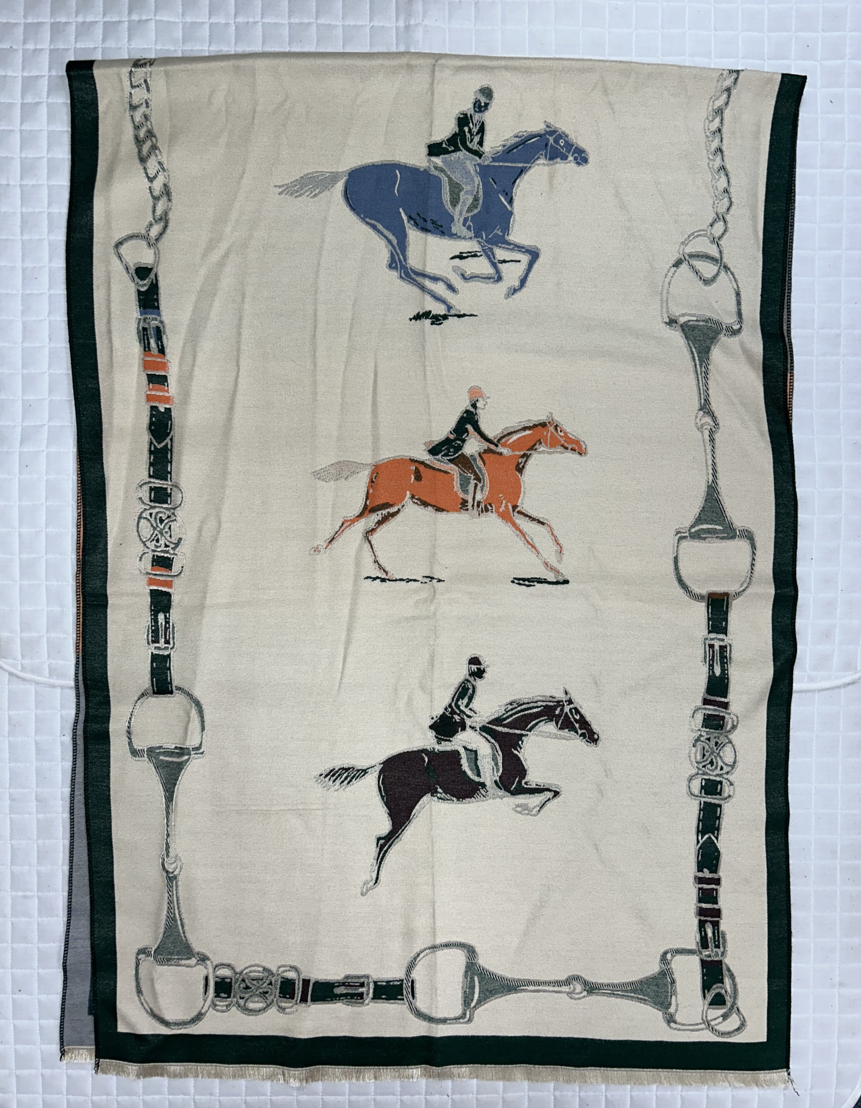Hunter Horses Acrylic Cashmere Scarf