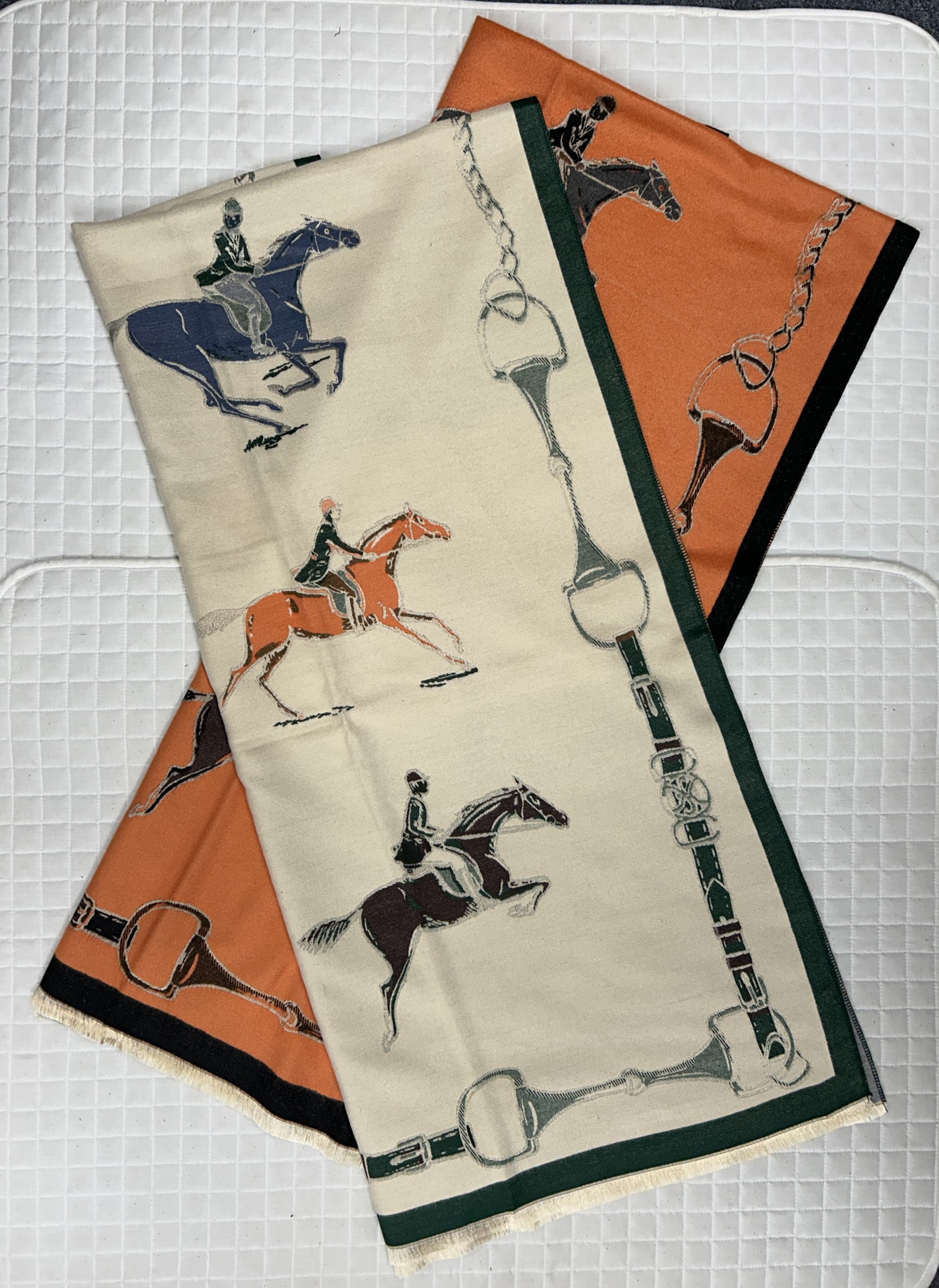 Hunter Horses Acrylic Cashmere Scarf