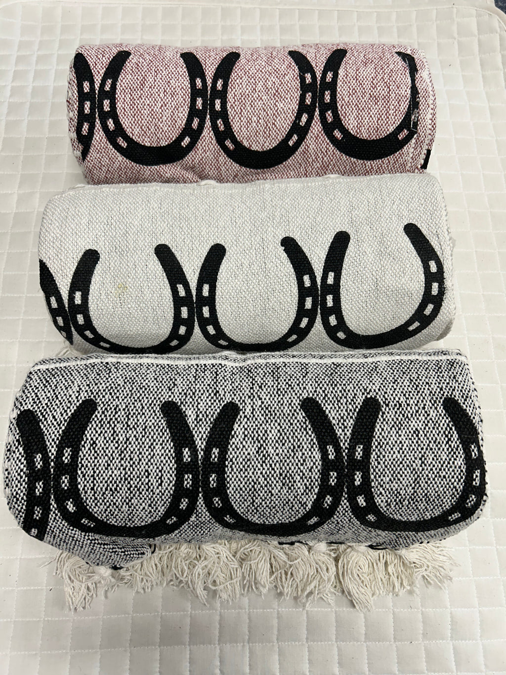 Horseshoe Cotton Throw Blanket