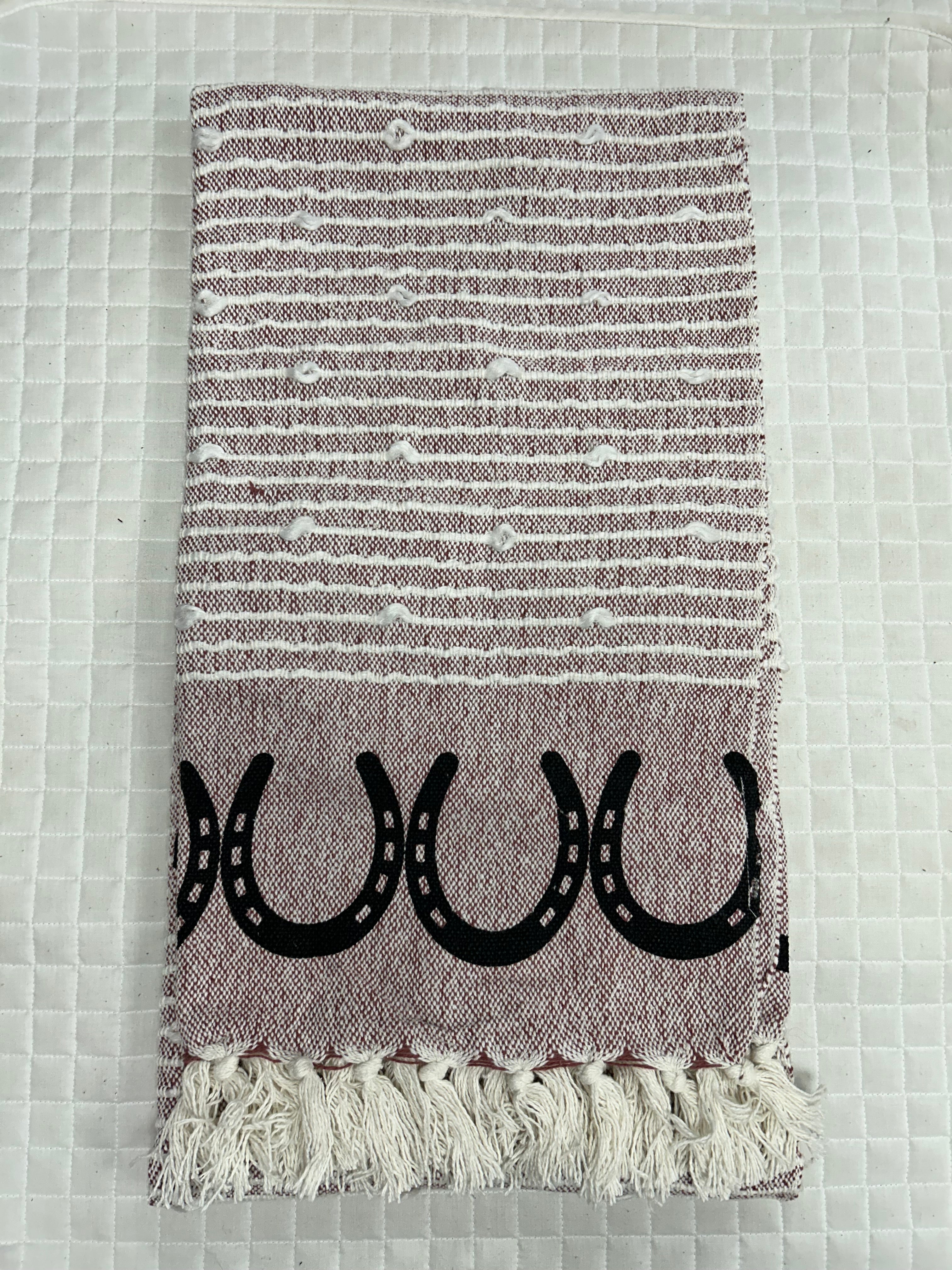 Horseshoe Cotton Throw Blanket