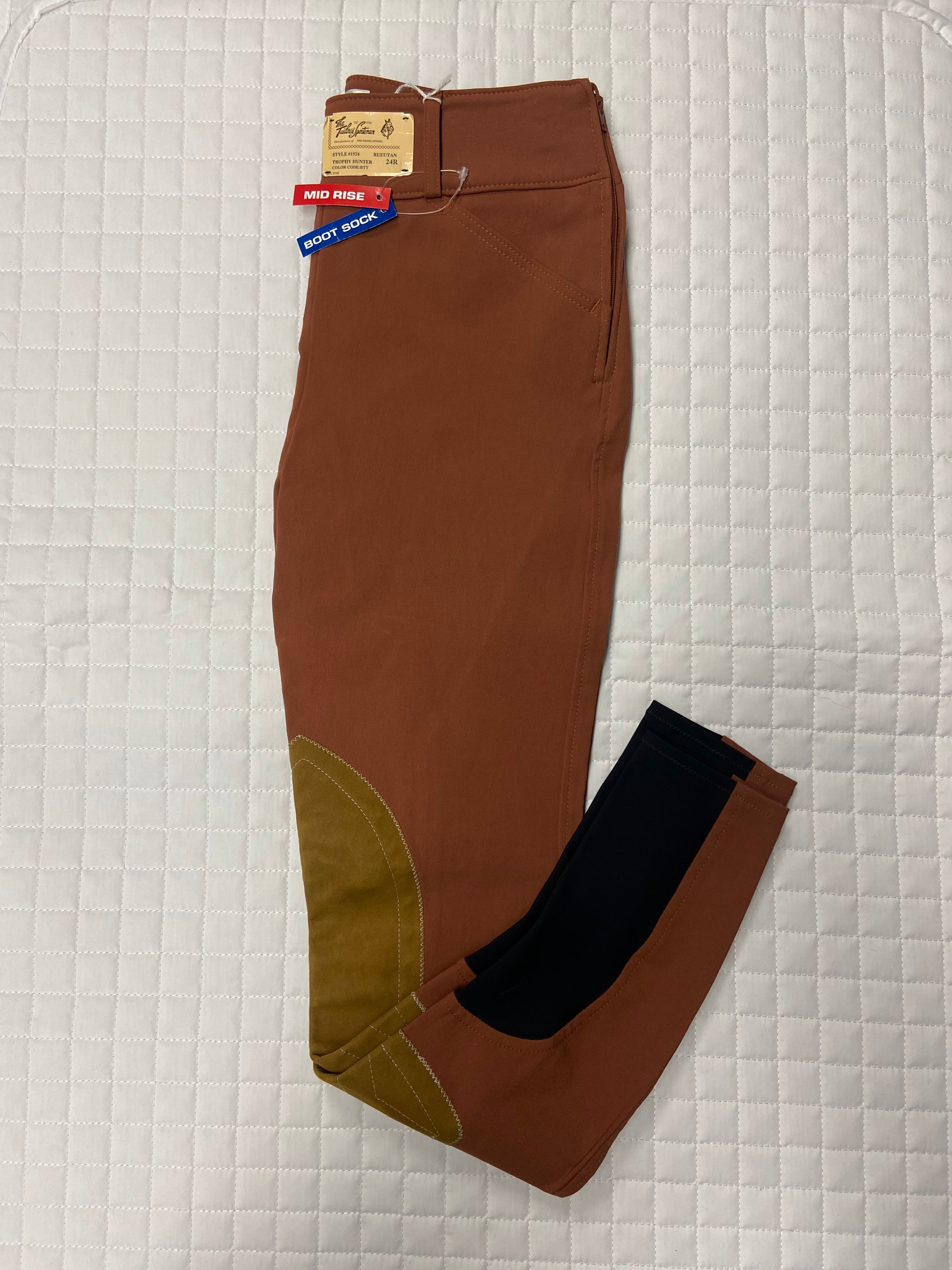 *SALE* Tailored Sportsman Tan MID RISE Ladies Breeches Sock Bottom