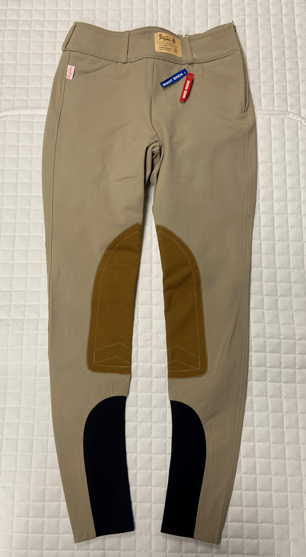 *SALE* Tailored Sportsman Tan MID RISE Ladies Breeches Sock Bottom