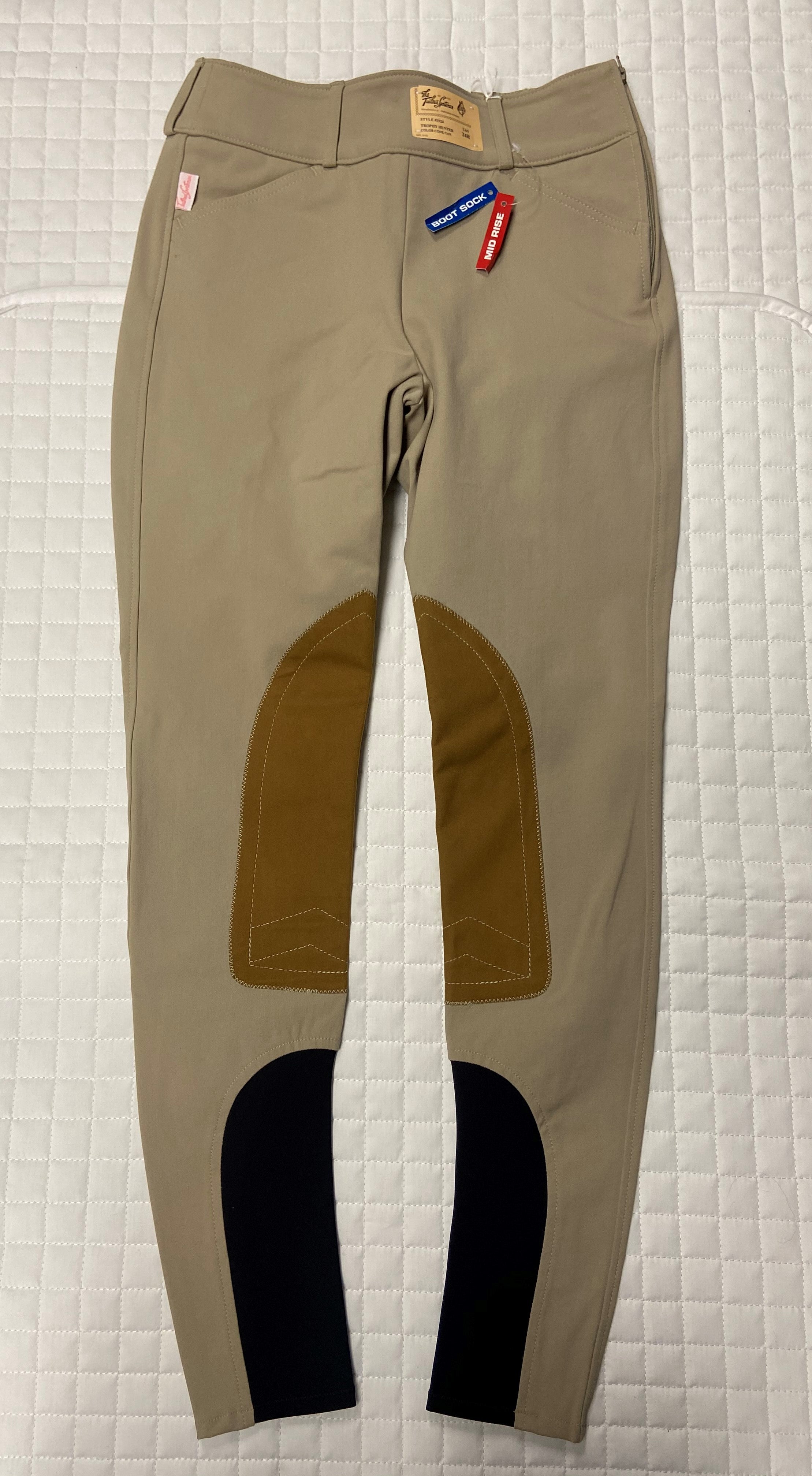 *SALE* Tailored Sportsman Tan MID RISE Ladies Breeches Sock Bottom