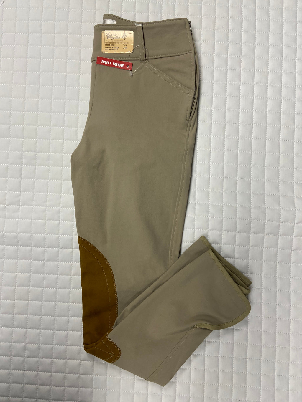 *SALE* Tailored Sportsman Tan MID RISE Ladies Breeches Velcro Bottom