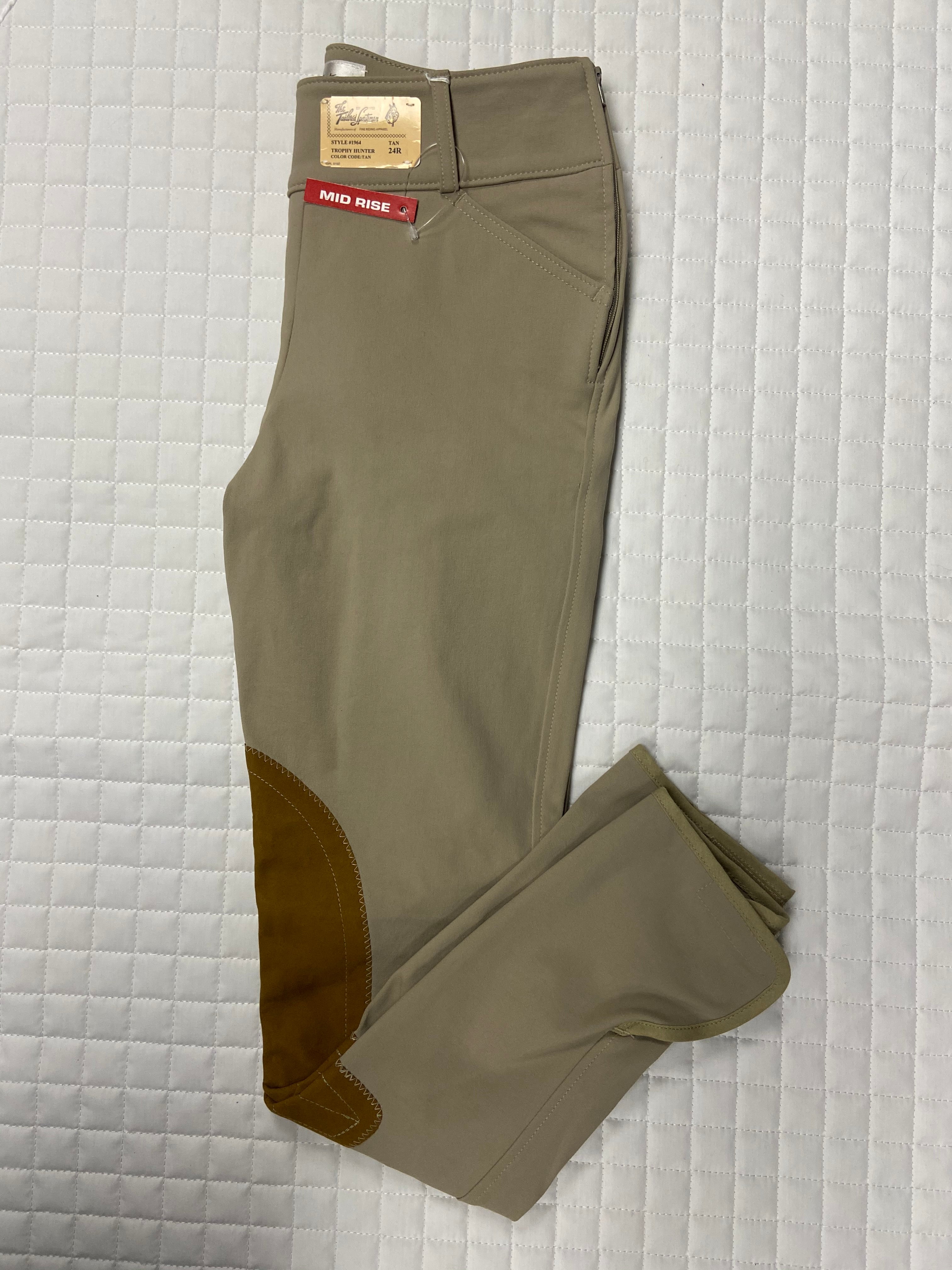 *SALE* Tailored Sportsman Tan MID RISE Ladies Breeches Velcro Bottom