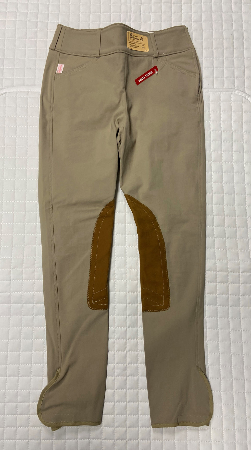 *SALE* Tailored Sportsman Tan MID RISE Ladies Breeches Velcro Bottom