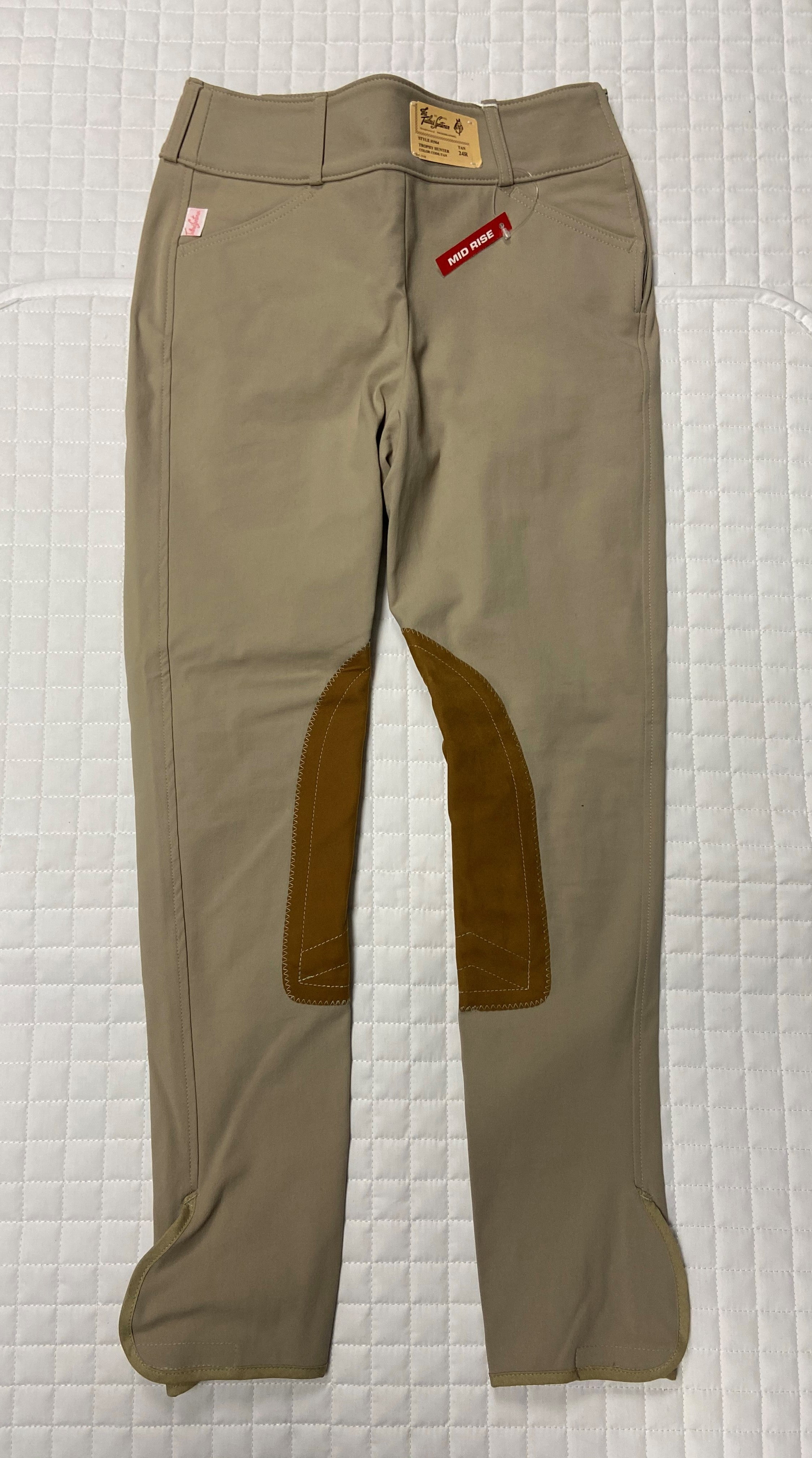 *SALE* Tailored Sportsman Tan MID RISE Ladies Breeches Velcro Bottom