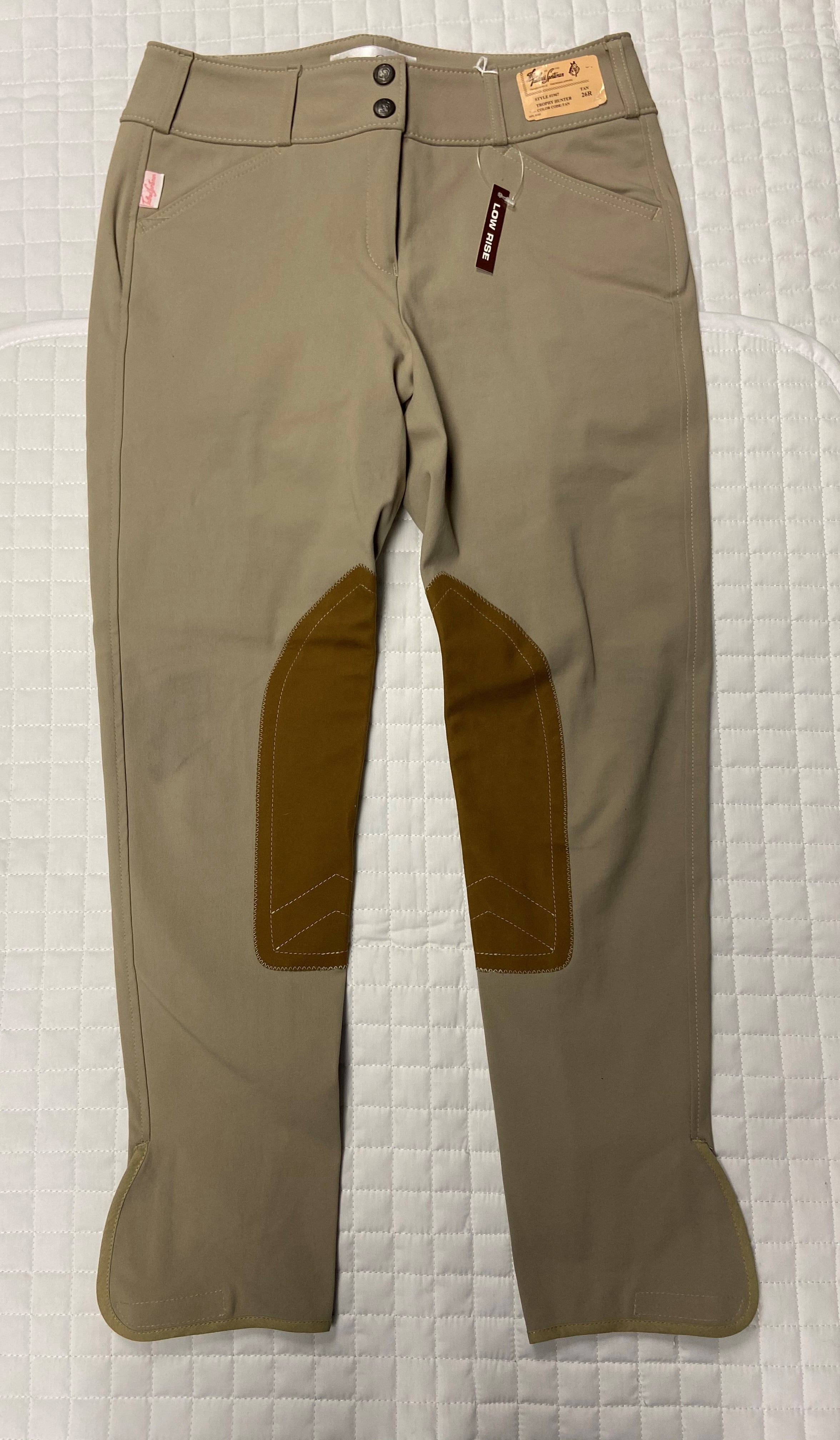*SALE* Tailored Sportsman Tan LOW RISE Ladies Breeches Velcro Bottom