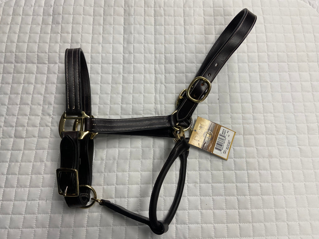 Camelot Triple Stitch Leather Halter