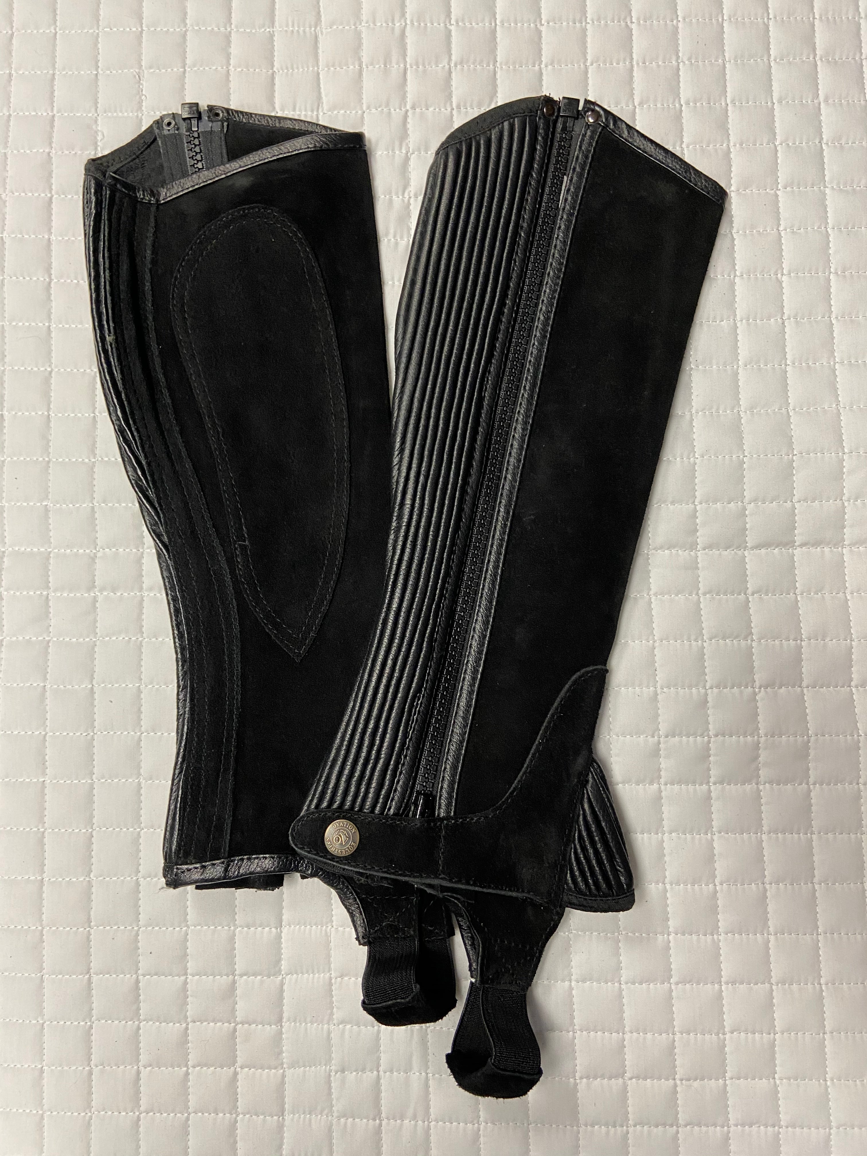 Ovation Kids Ribbed Suede Half Chaps Regular and Tall
