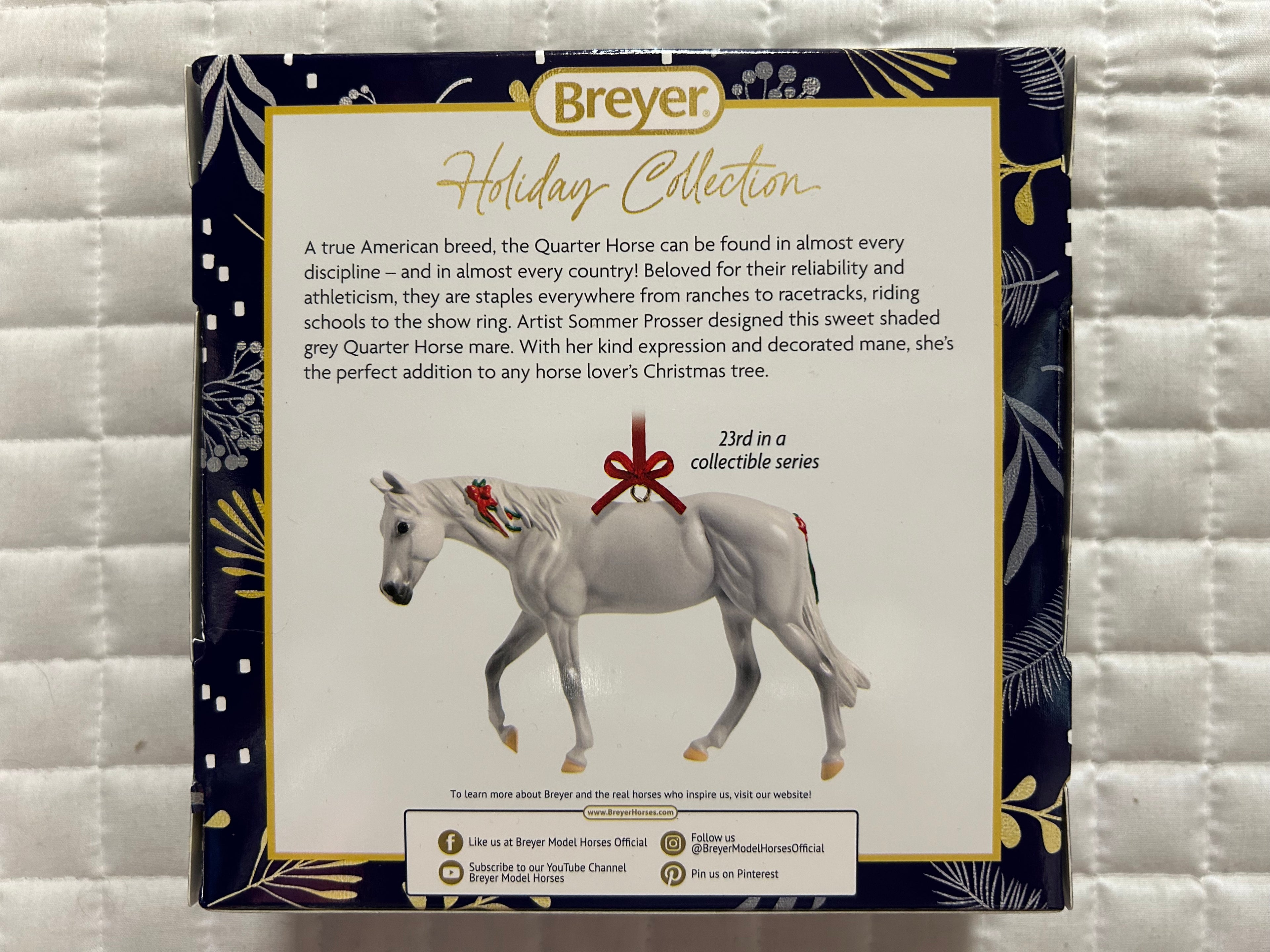 Breyer American Quarter Horse Beautiful Breeds Holiday Ornament 2024