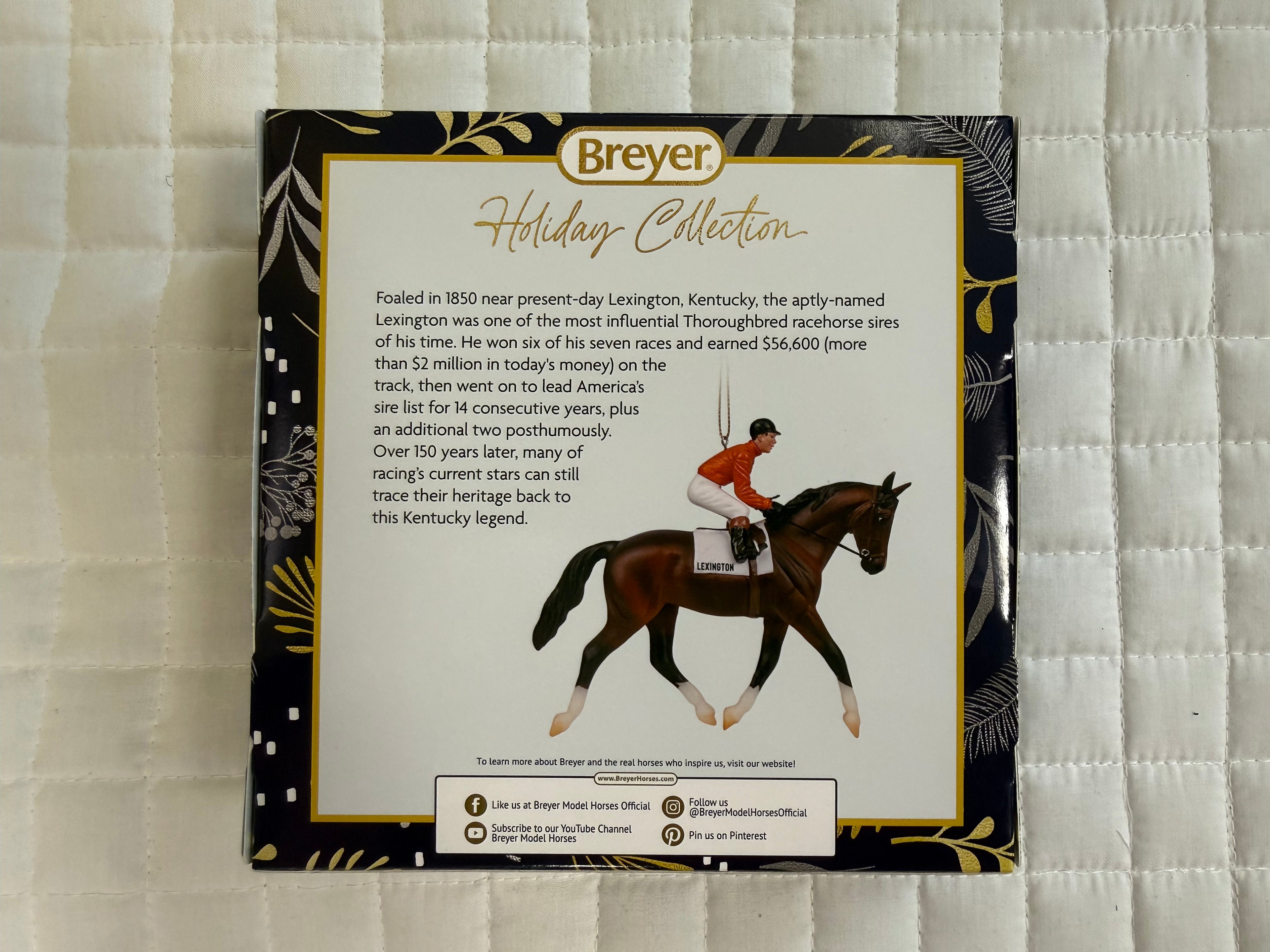 Breyer Lexington Race Horses Holiday Ornament 2025